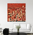 Distorted city scene 1 by Jean-François Dupuis on GIANT ART - beige city scene