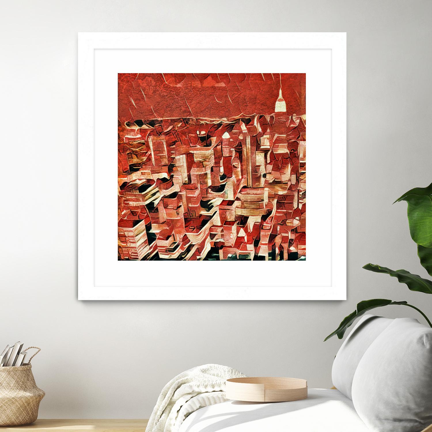 Distorted city scene 1 by Jean-François Dupuis on GIANT ART - beige city scene