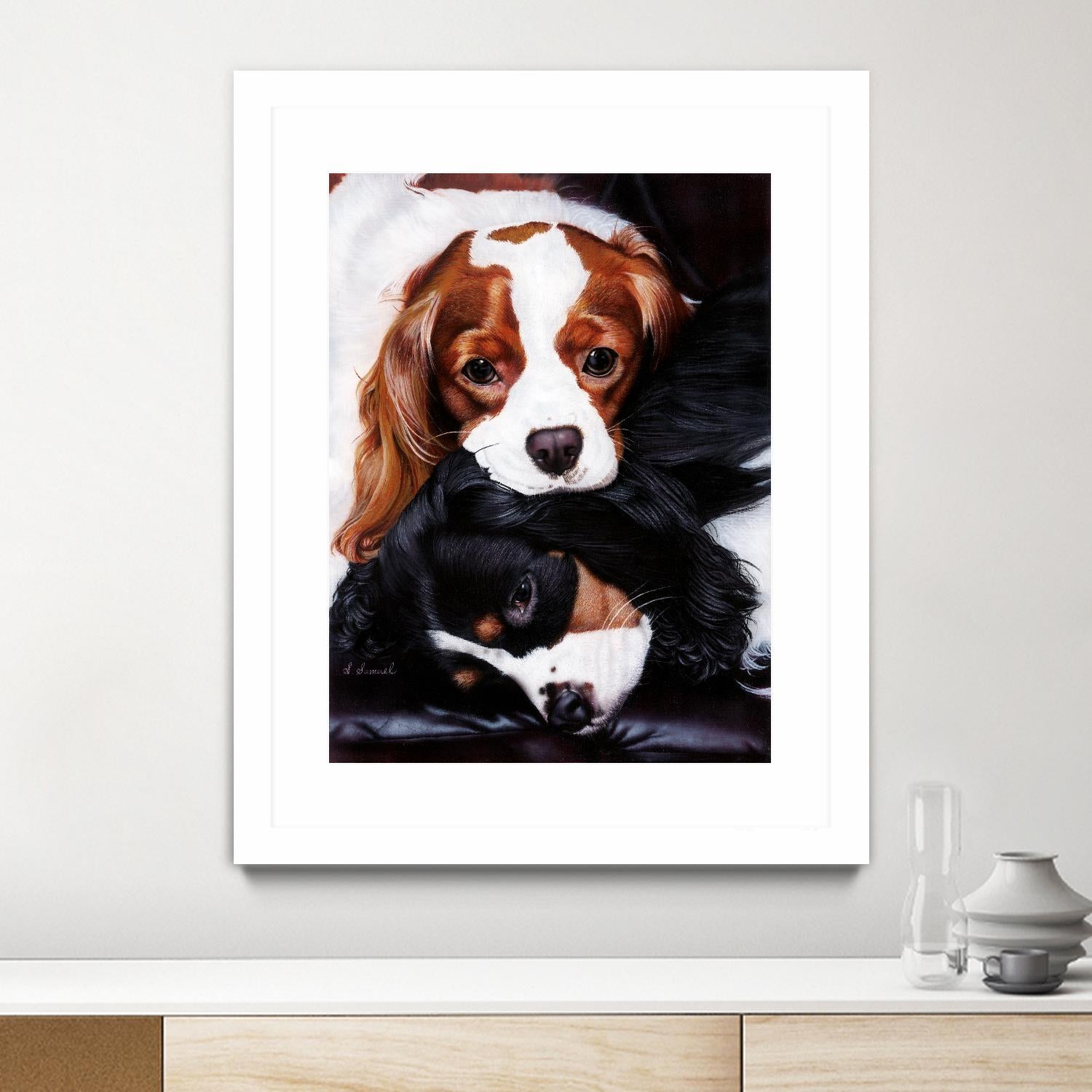 Best Friends by Suzie Samuel on GIANT ART - black animal chiots