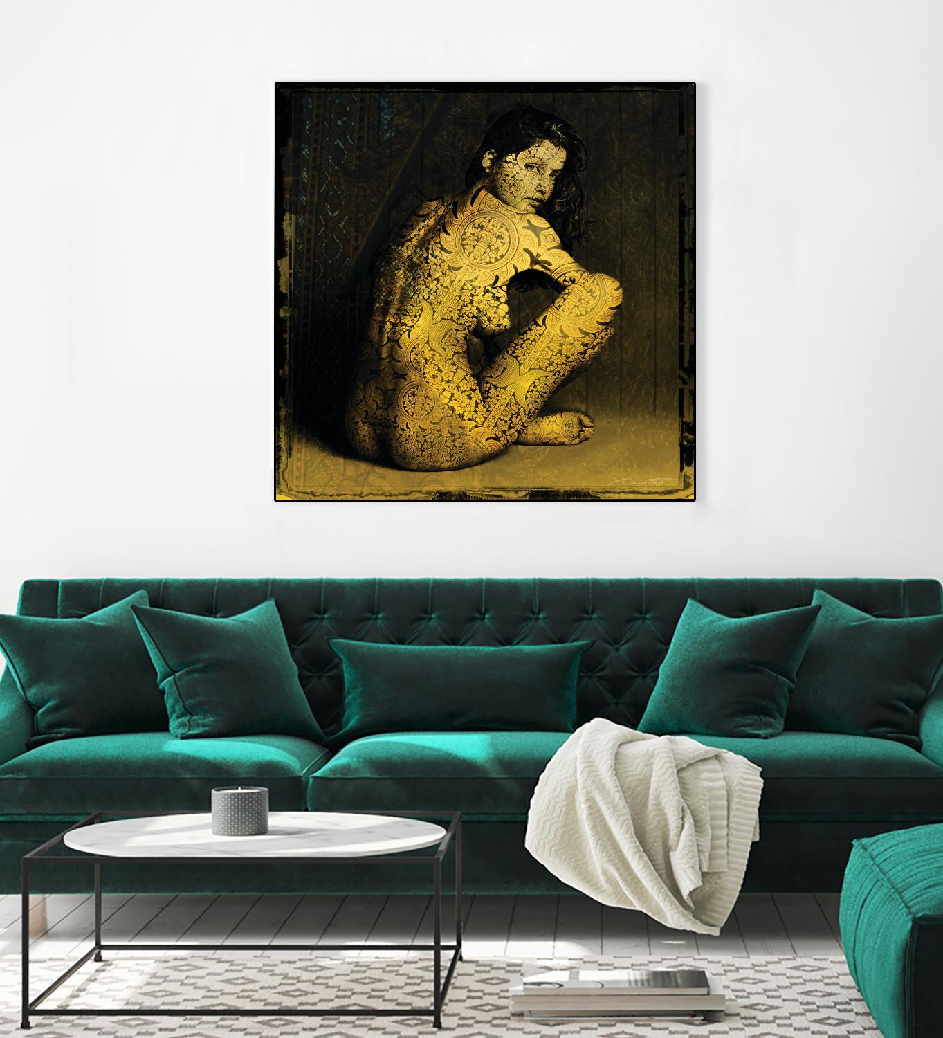 Laetitie Casta Nude by Daniel Stanford on GIANT ART - brown photo art