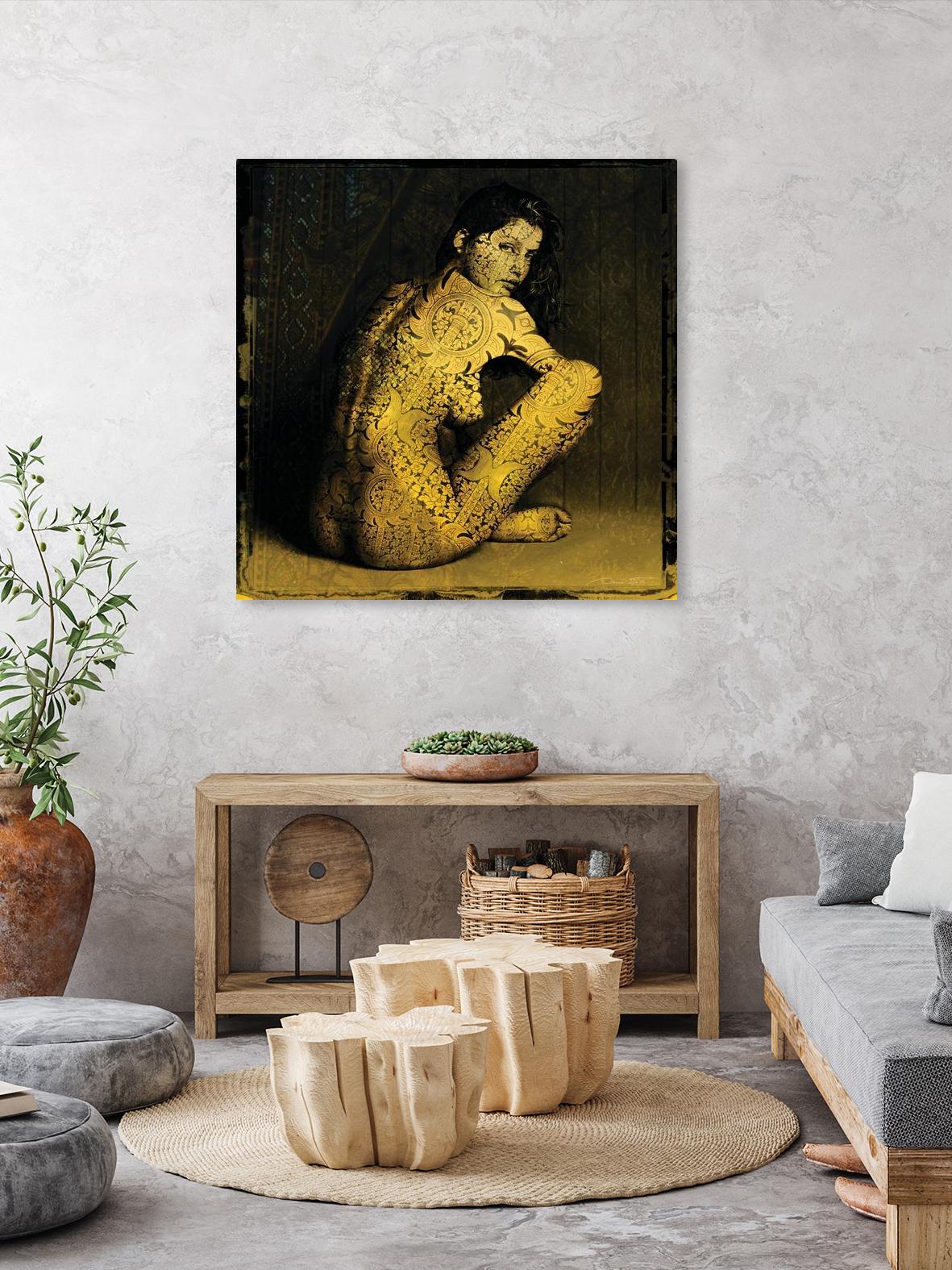 Laetitie Casta Nude by Daniel Stanford on GIANT ART - gold figurative quebec artists