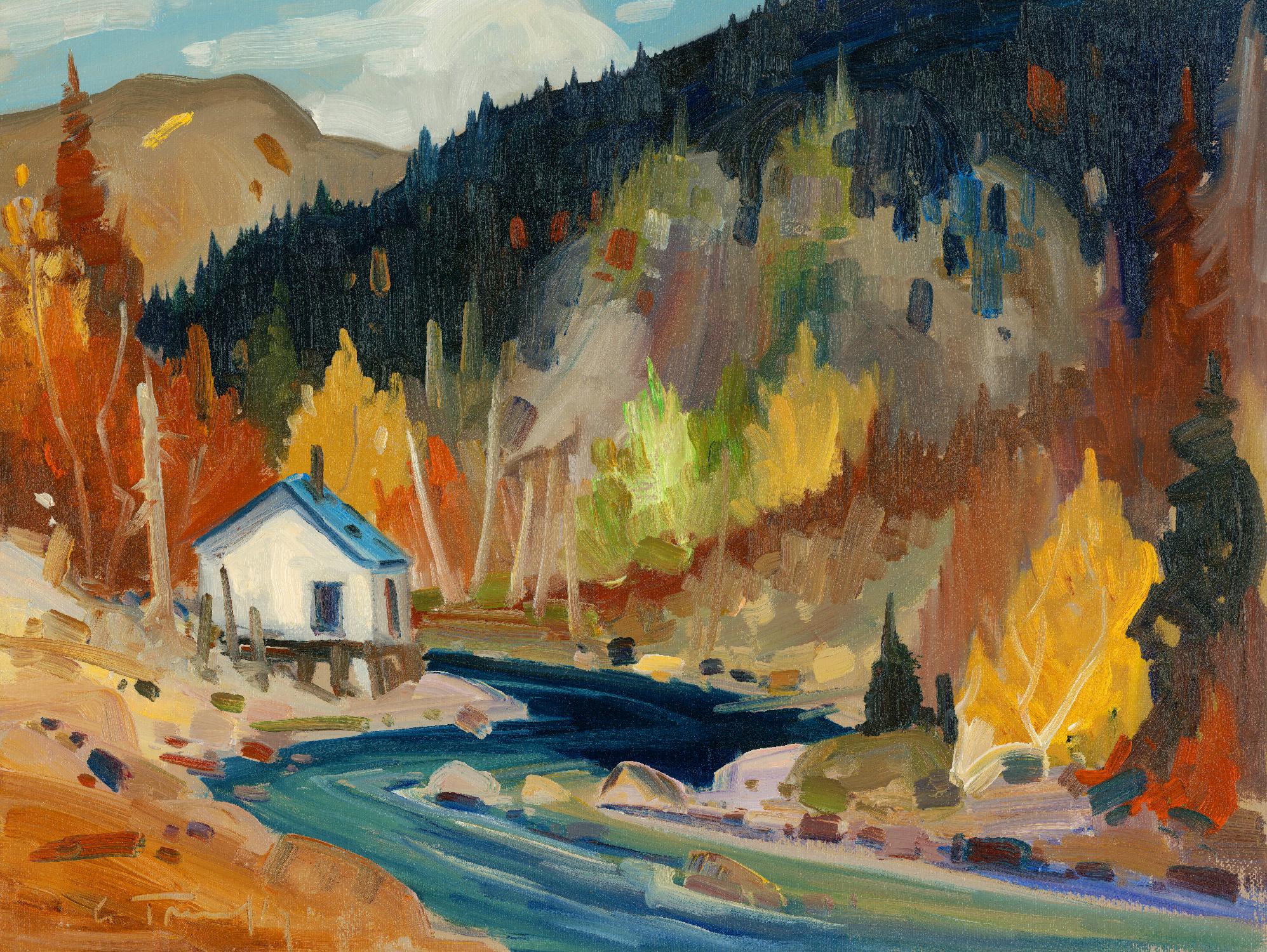 Saveur d’automne by Louis Tremblay on GIANT ART - blue landscape