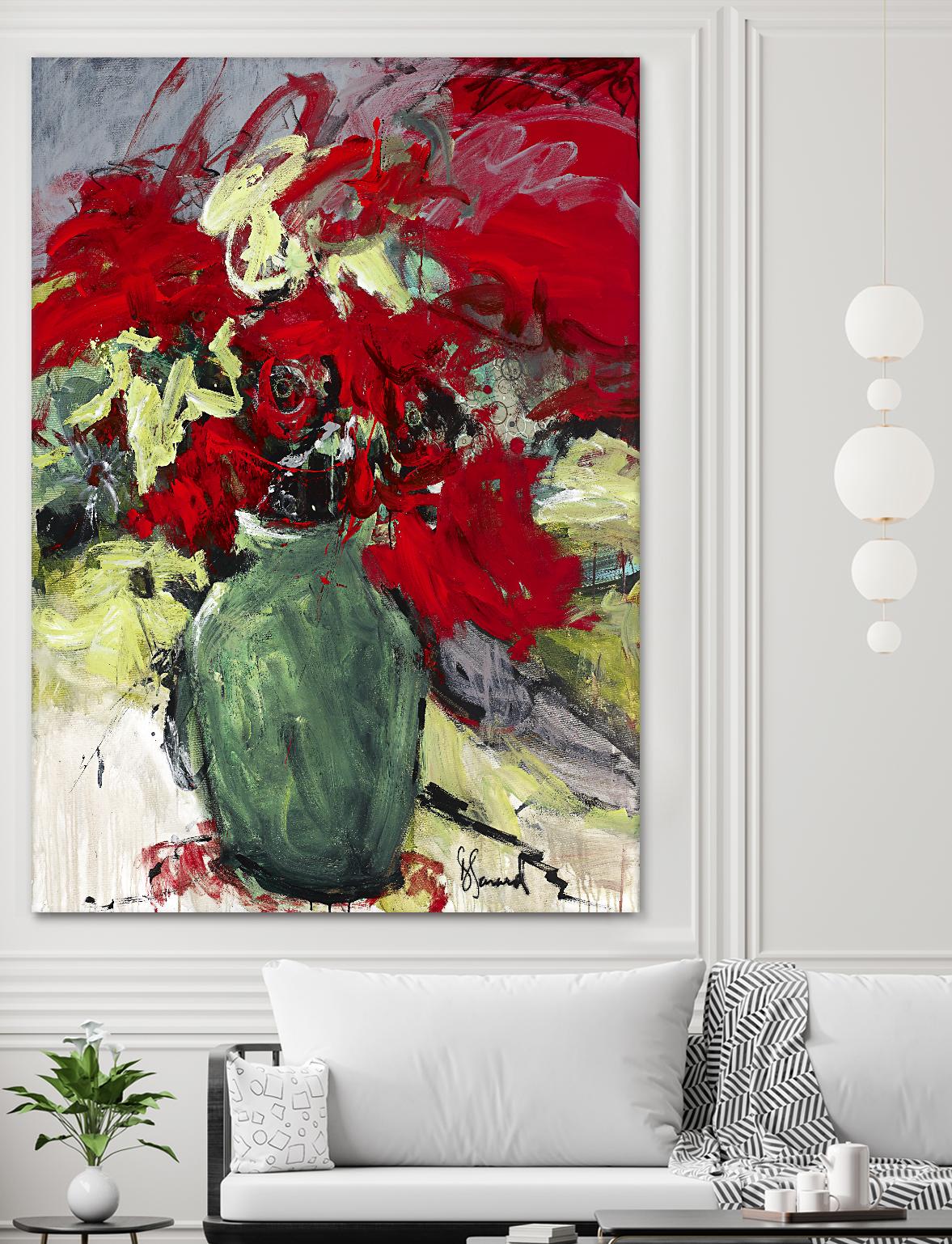 aquarius by Doris Savard on GIANT ART - green floral