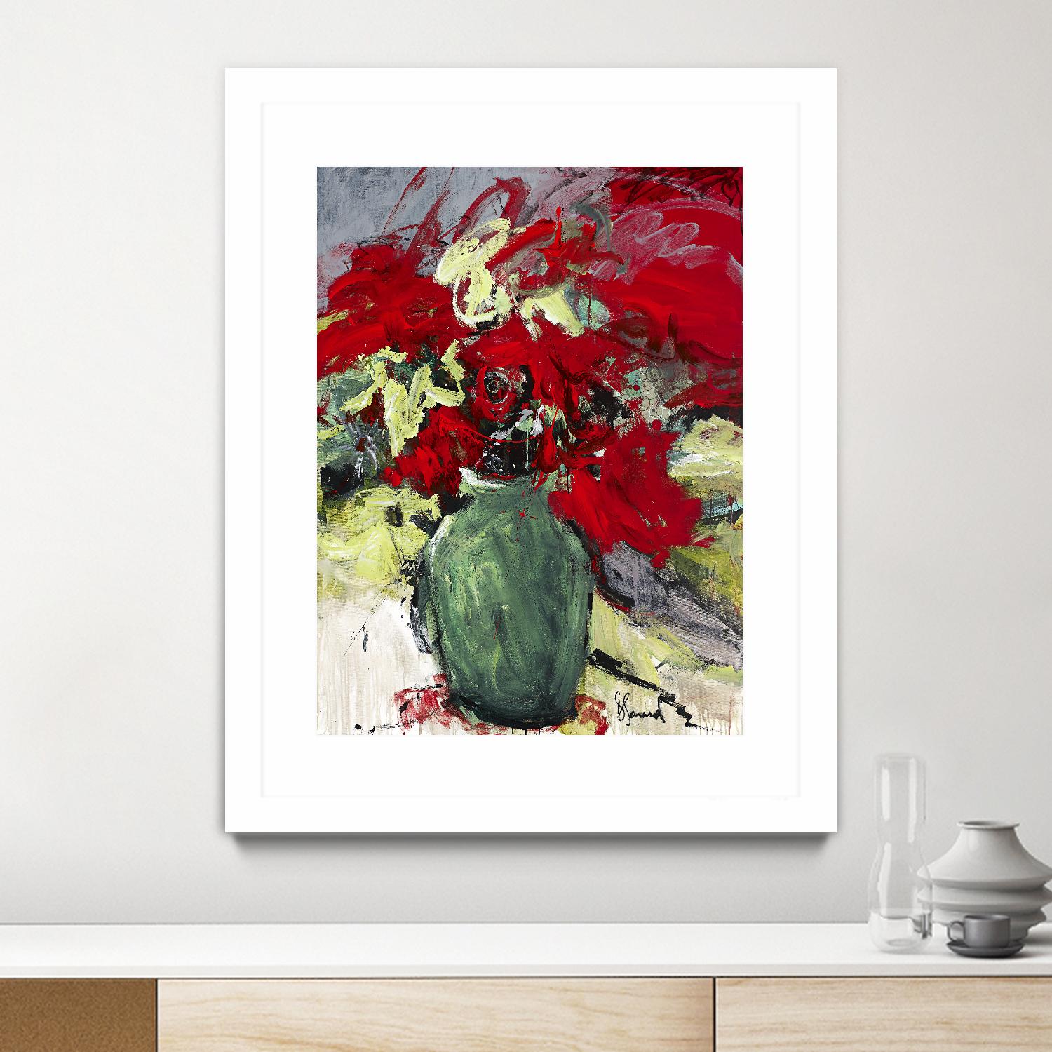 aquarius by Doris Savard on GIANT ART - red flowers peintres canadiens