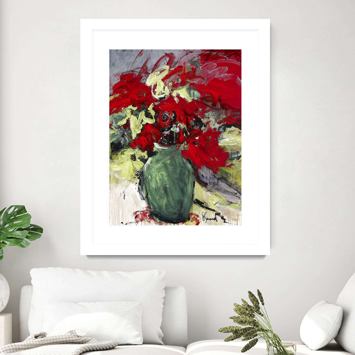 aquarius by Doris Savard on GIANT ART - red flowers peintres canadiens