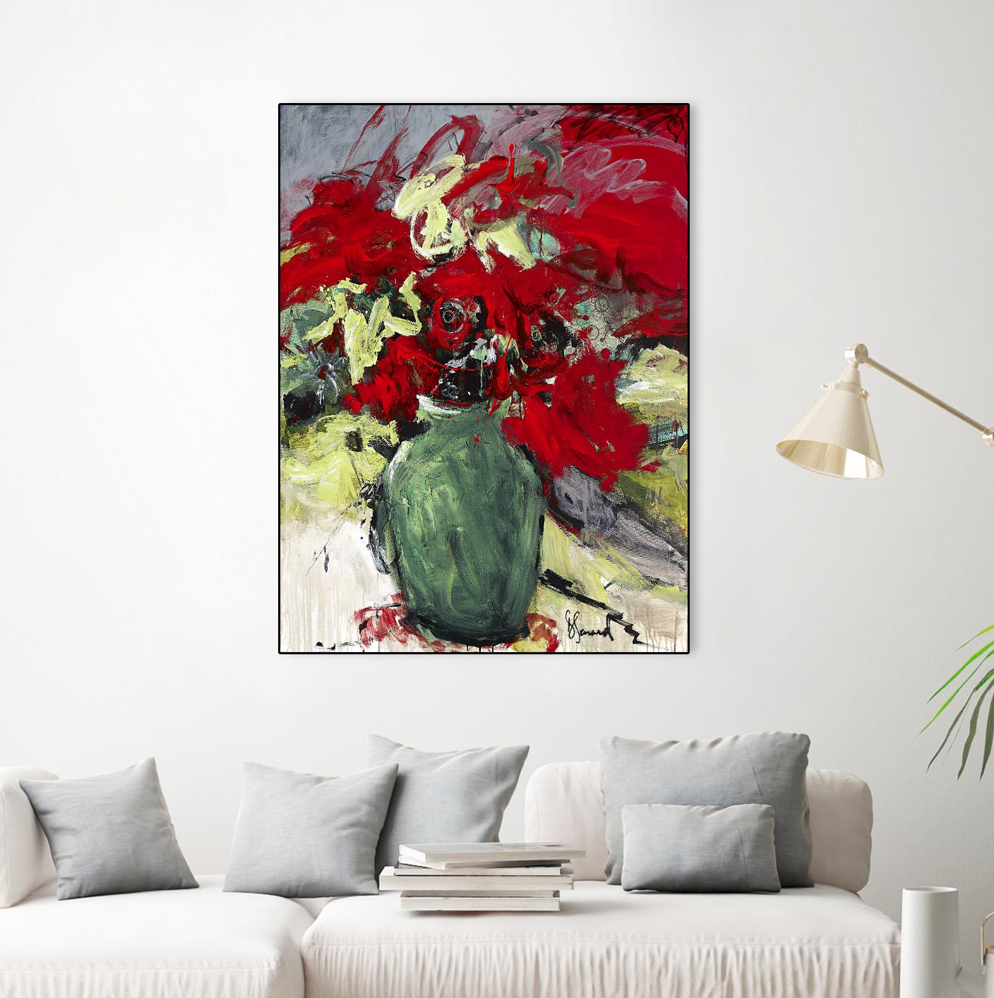 aquarius by Doris Savard on GIANT ART - green floral