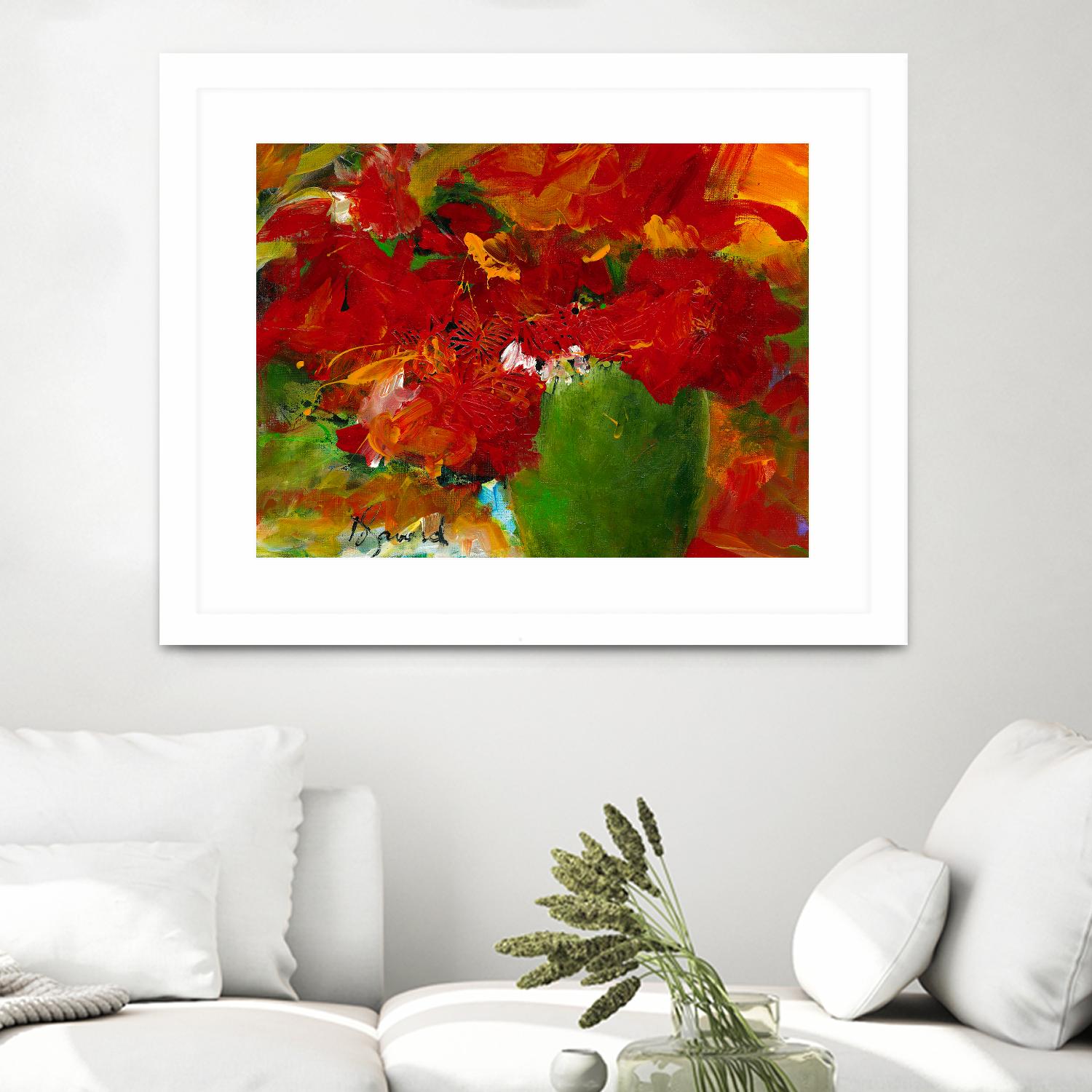 Amazona by Doris Savard on GIANT ART - red flowers contemporary
