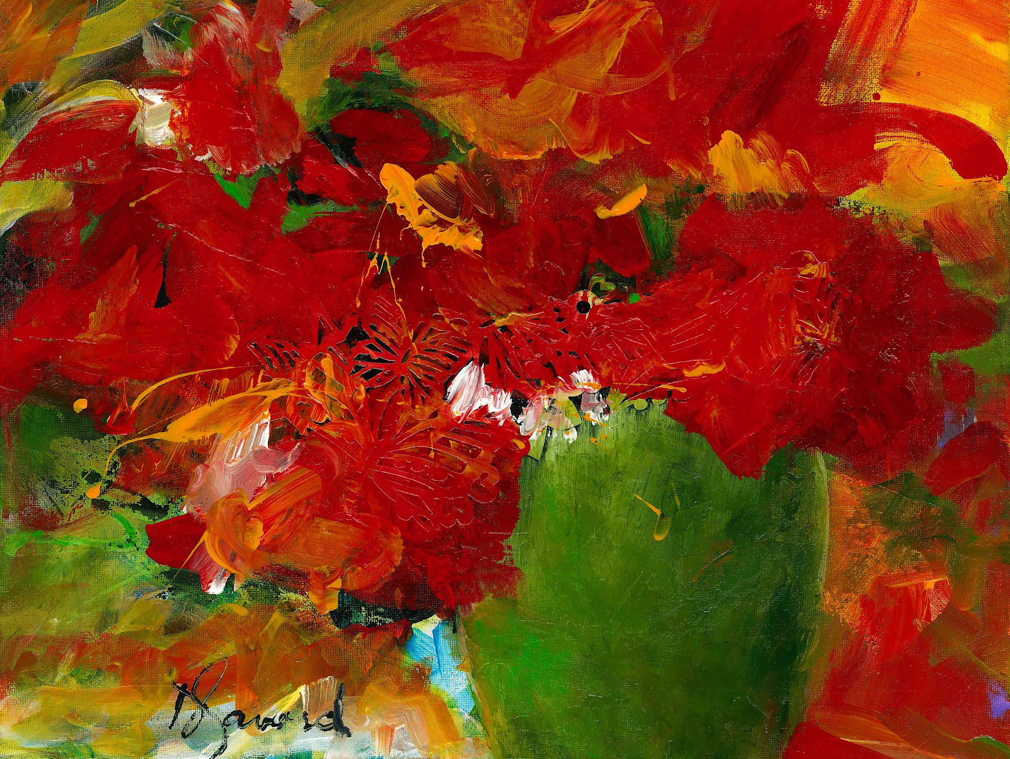 Amazona by Doris Savard on GIANT ART - red floral