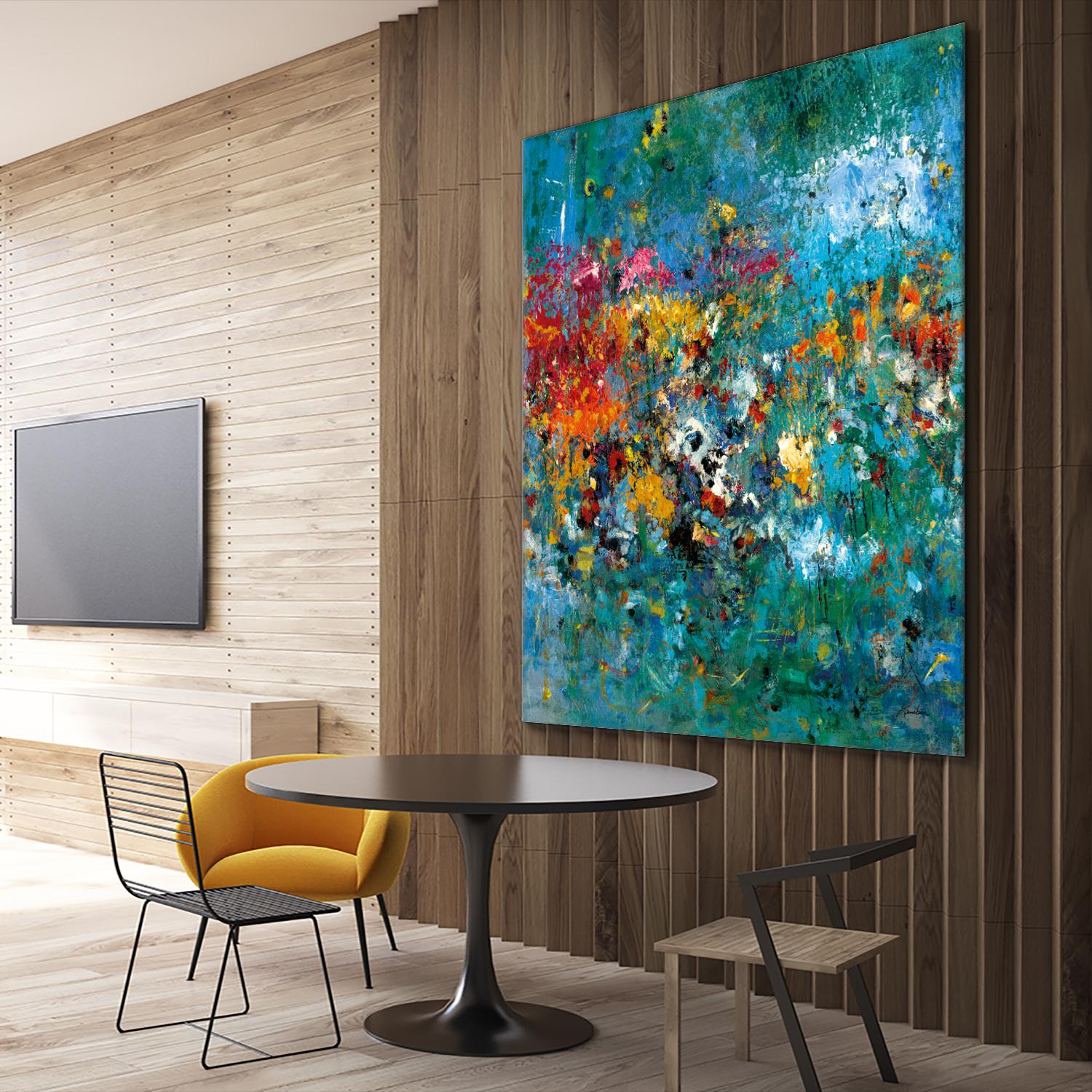 Carpe Diem 1 by Diane Lambin on GIANT ART - orange abstract fleurs abstraites