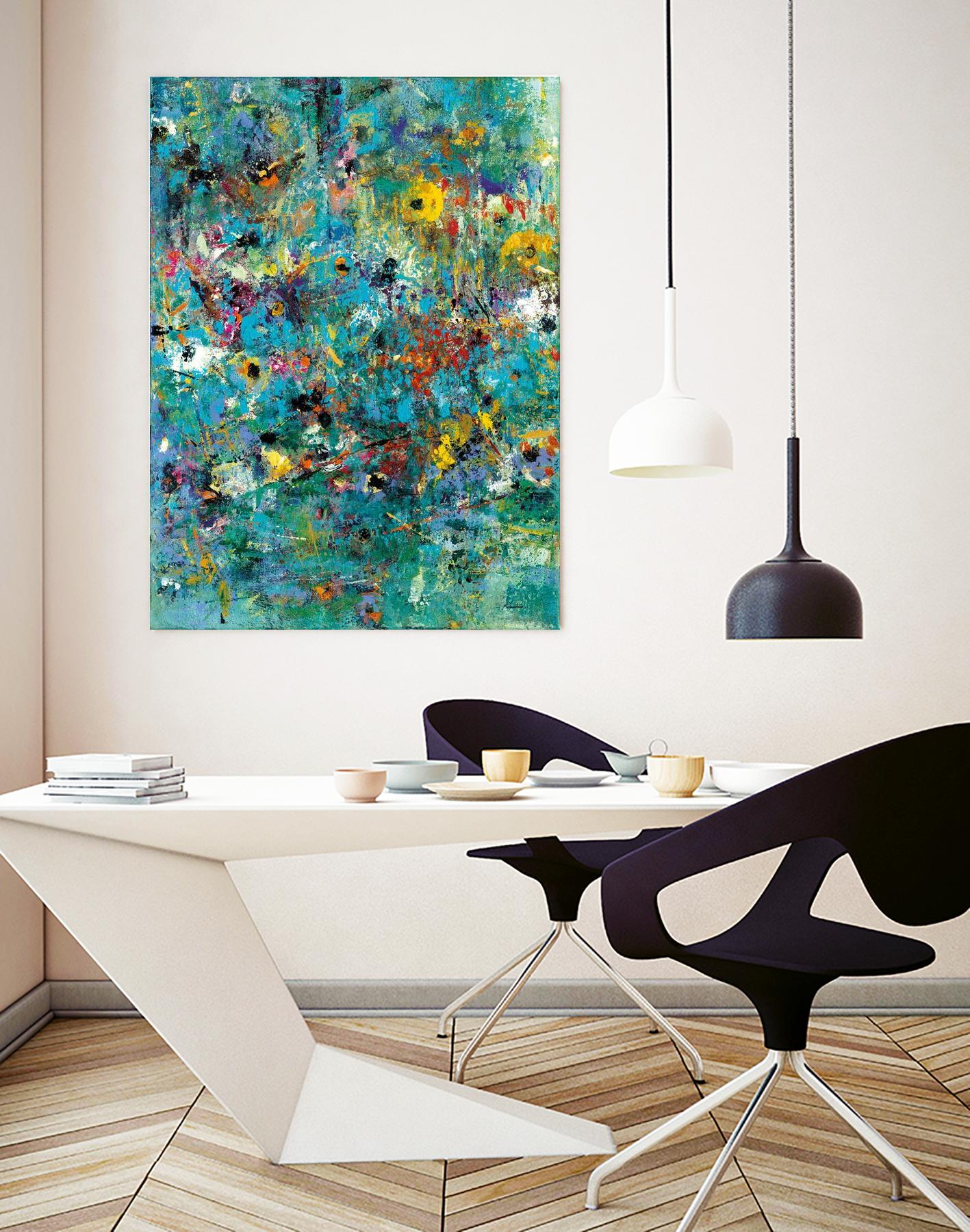 Carpe Diem 3 by Diane Lambin on GIANT ART - green abstract artiste québécois