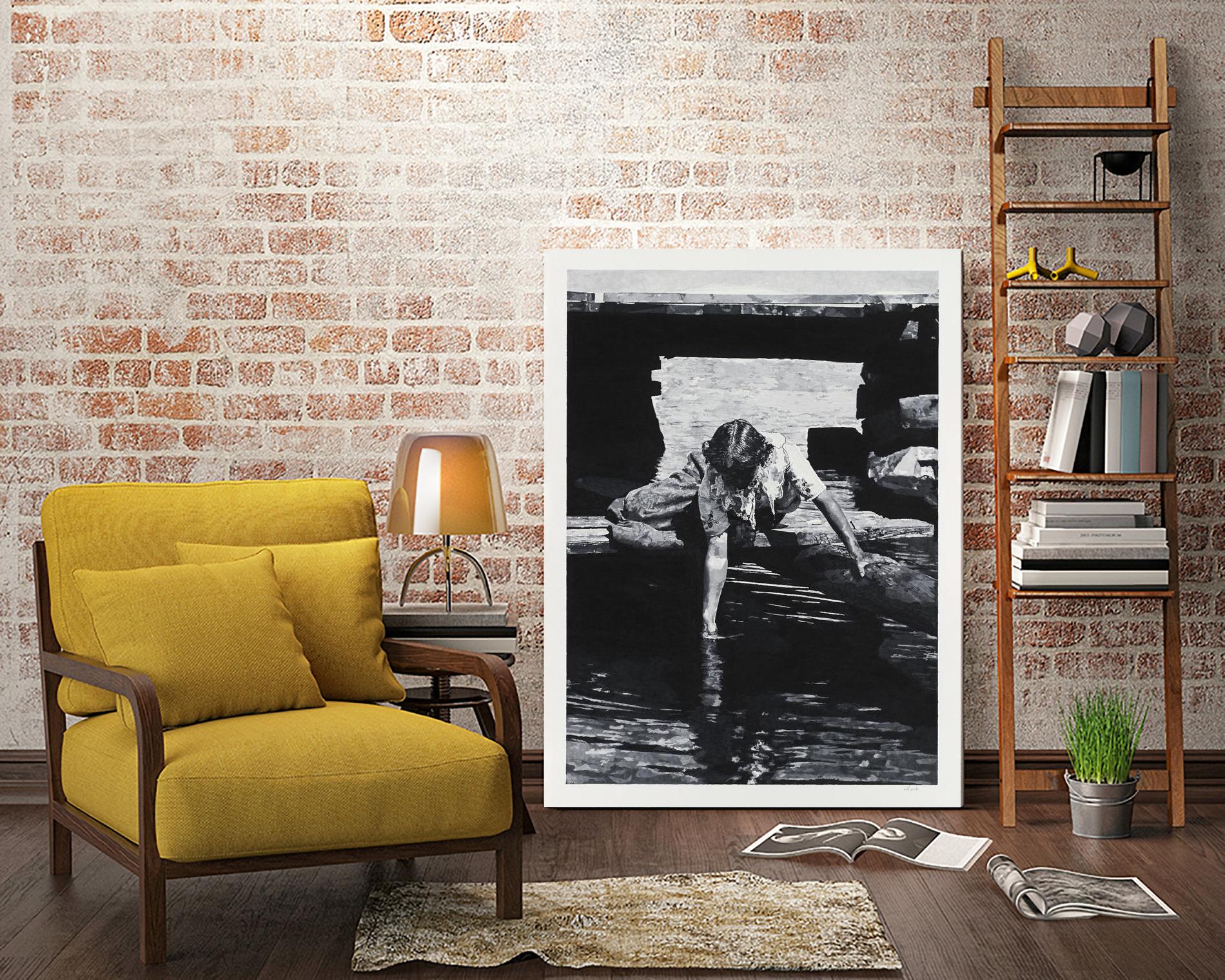 Helen 1914 Pastiche by Gill Alexander on GIANT ART - white black & white eau