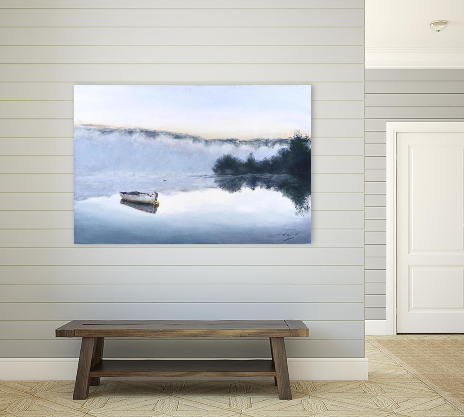 Brume sur le lac d'argent by Jocelyne Maucotel on GIANT ART - green costal artistes du québec