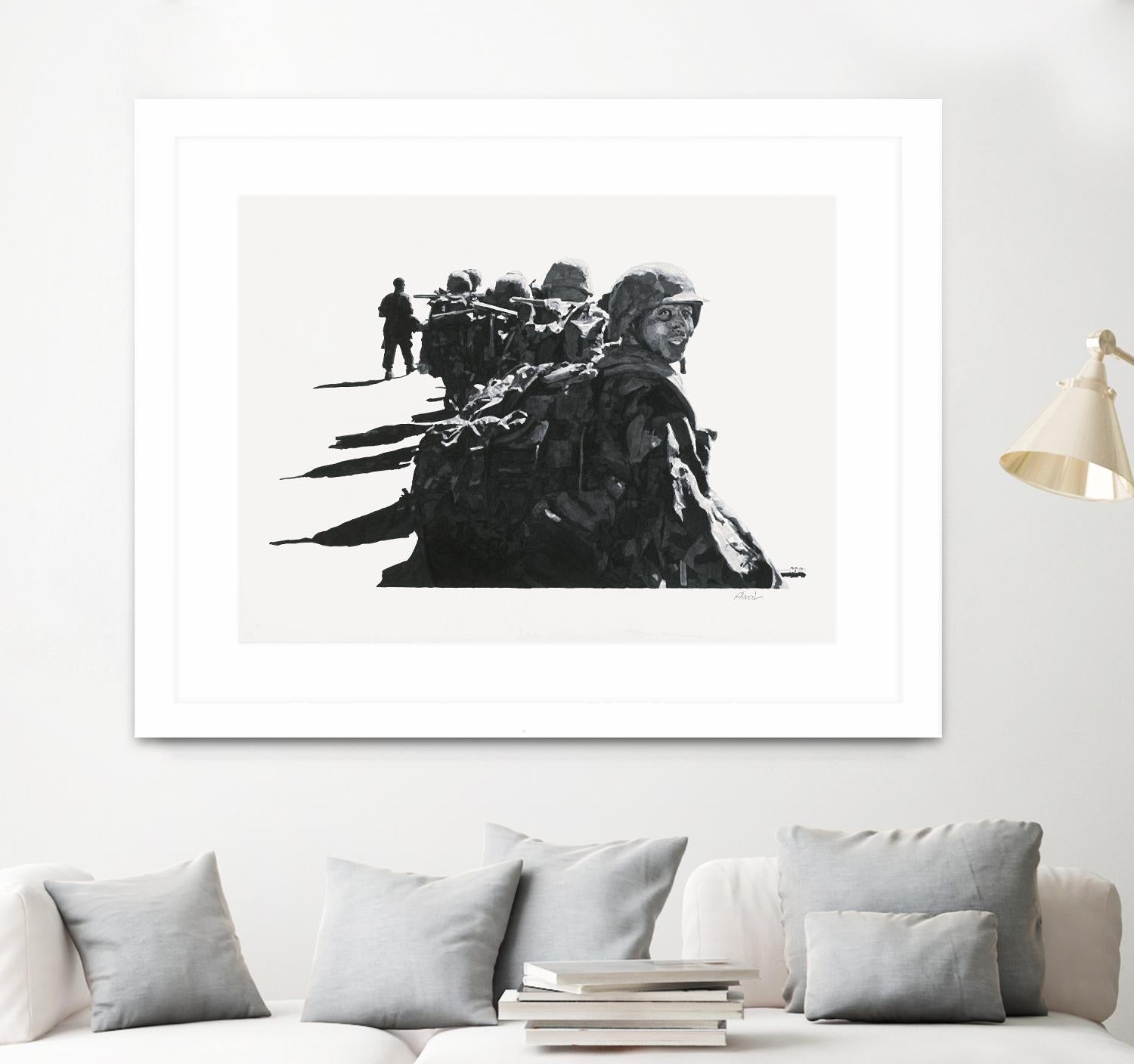 Last look by Gill Alexander on GIANT ART - white black & white