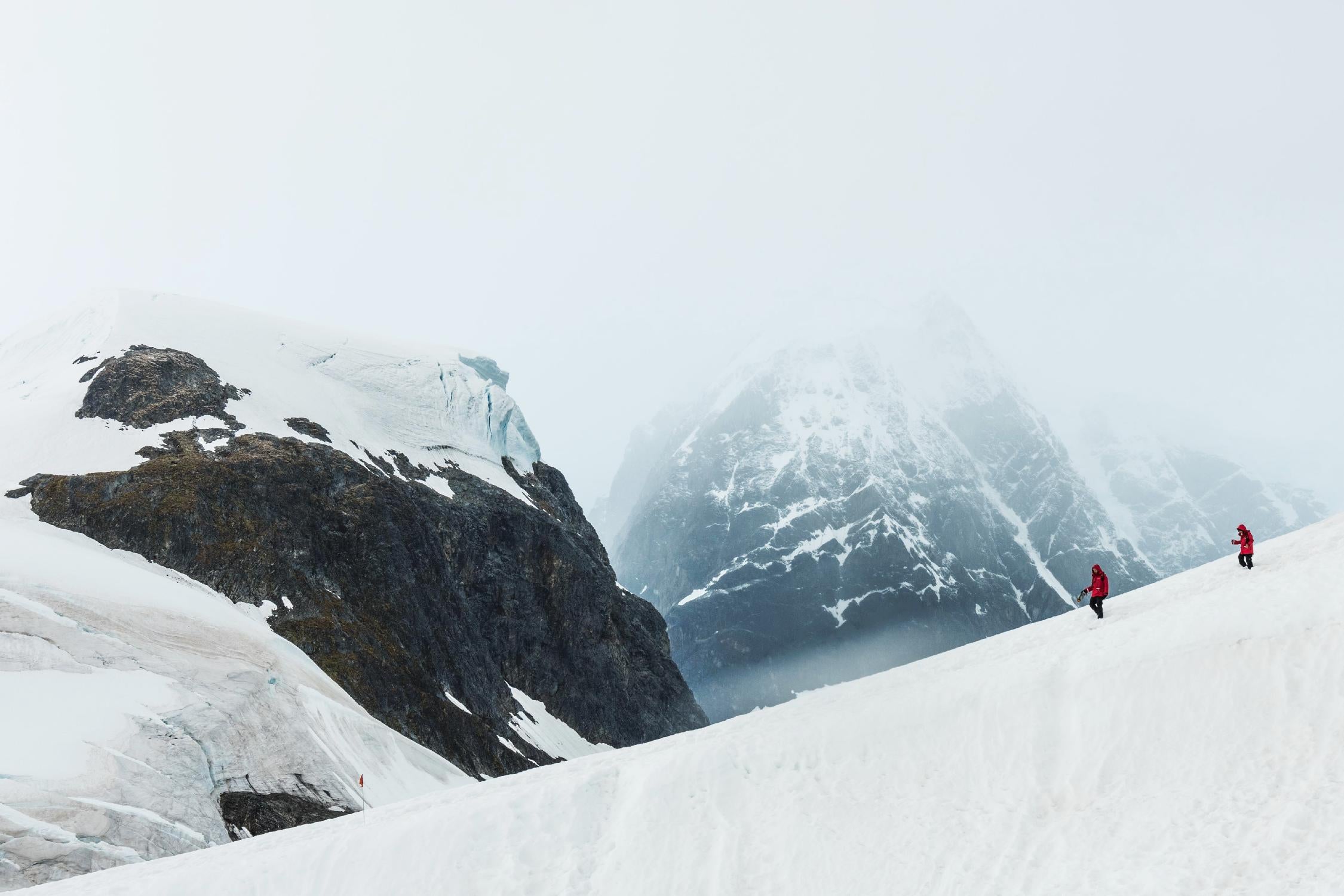 Descending the mountain, Antarctica by Nick Jackson on GIANT ART - white photo art