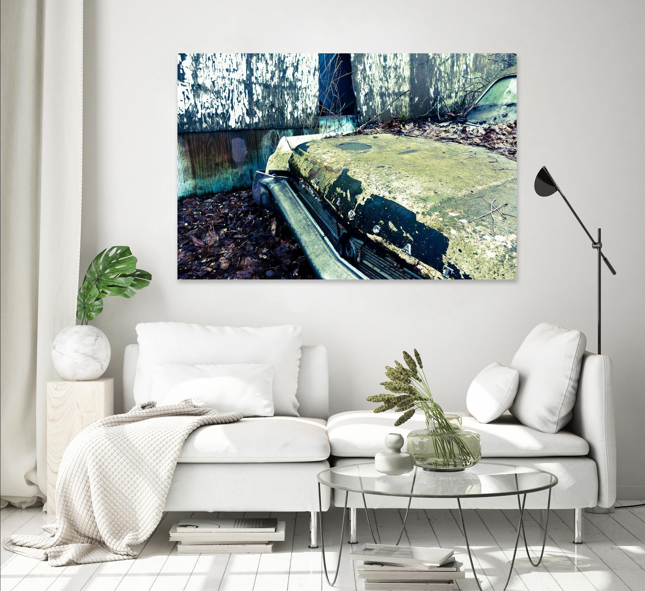 Car III by Jean-François Dupuis on GIANT ART - blue photography rust