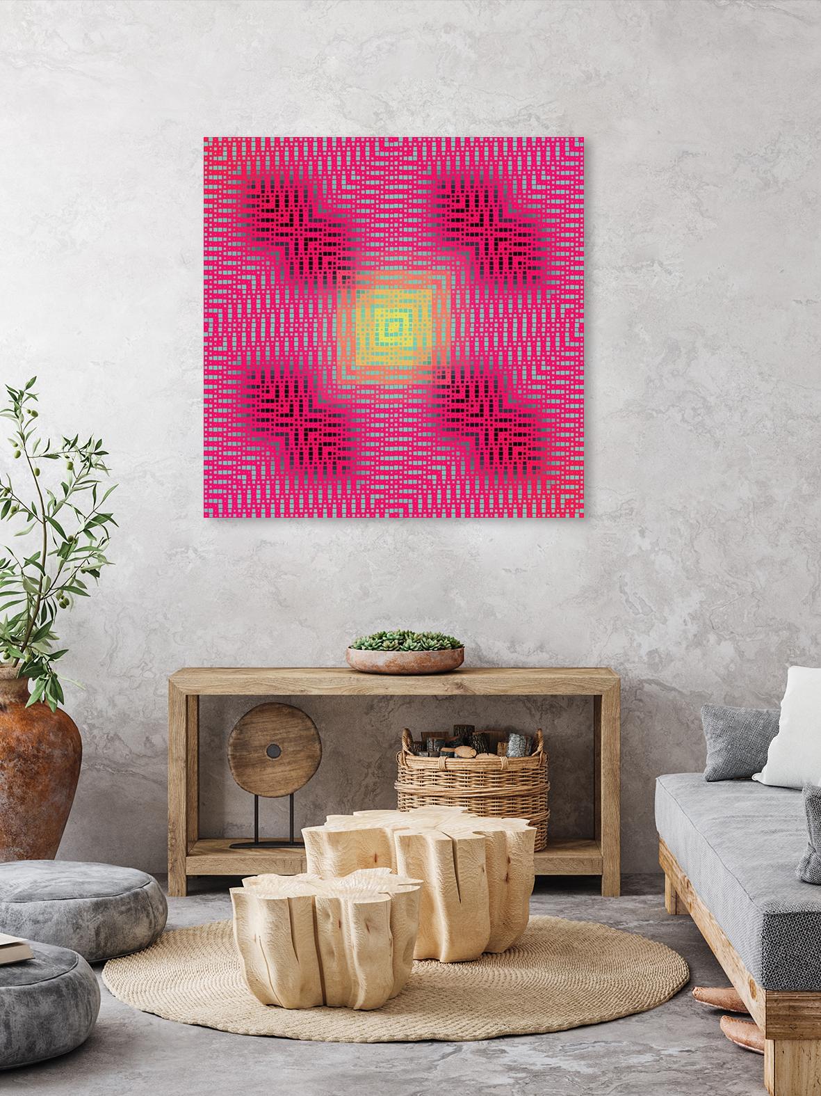 Pi_Dot_Pi_4_2-3_4 by Xosé Salgado on GIANT ART - pink digital vibration