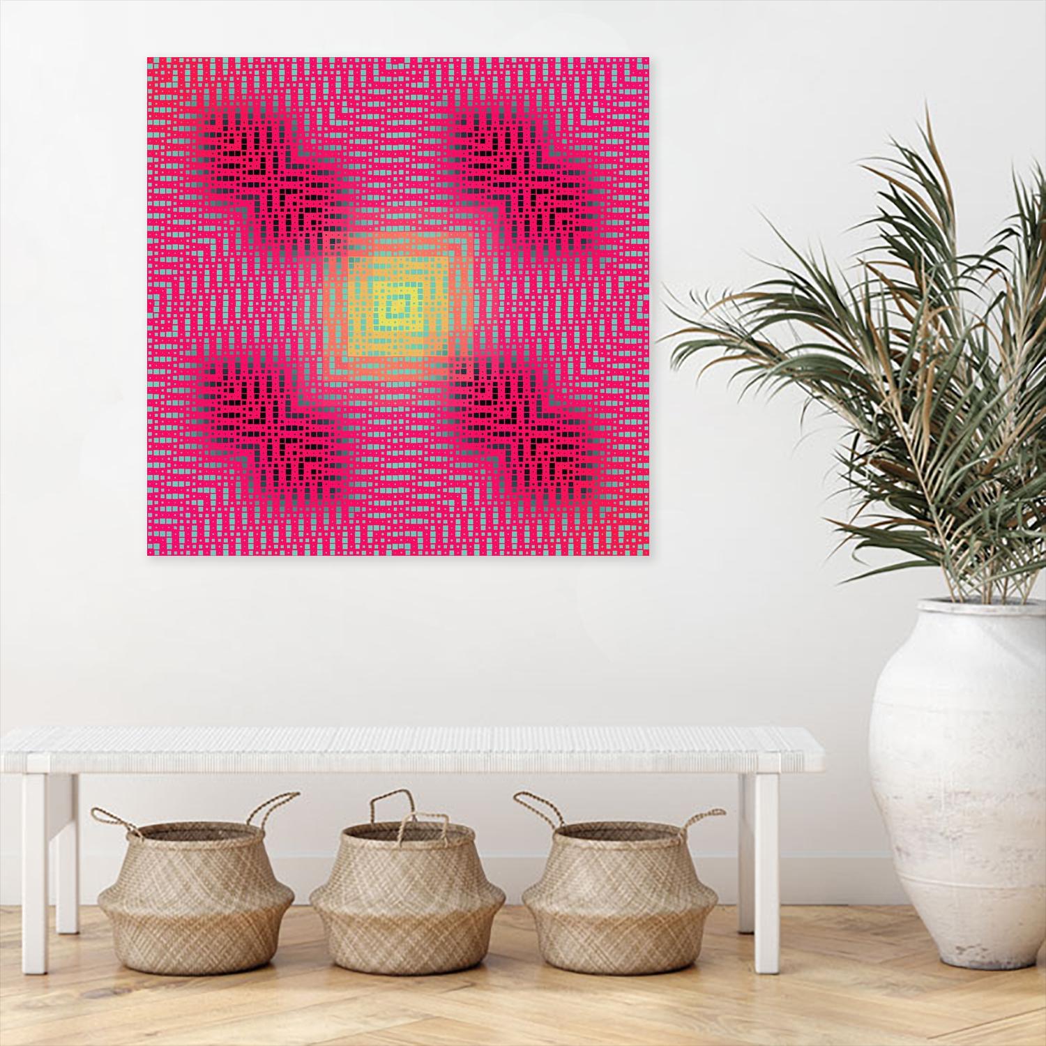 Pi_Dot_Pi_4_2-3_4 by Xosé Salgado on GIANT ART - pink digital vibration