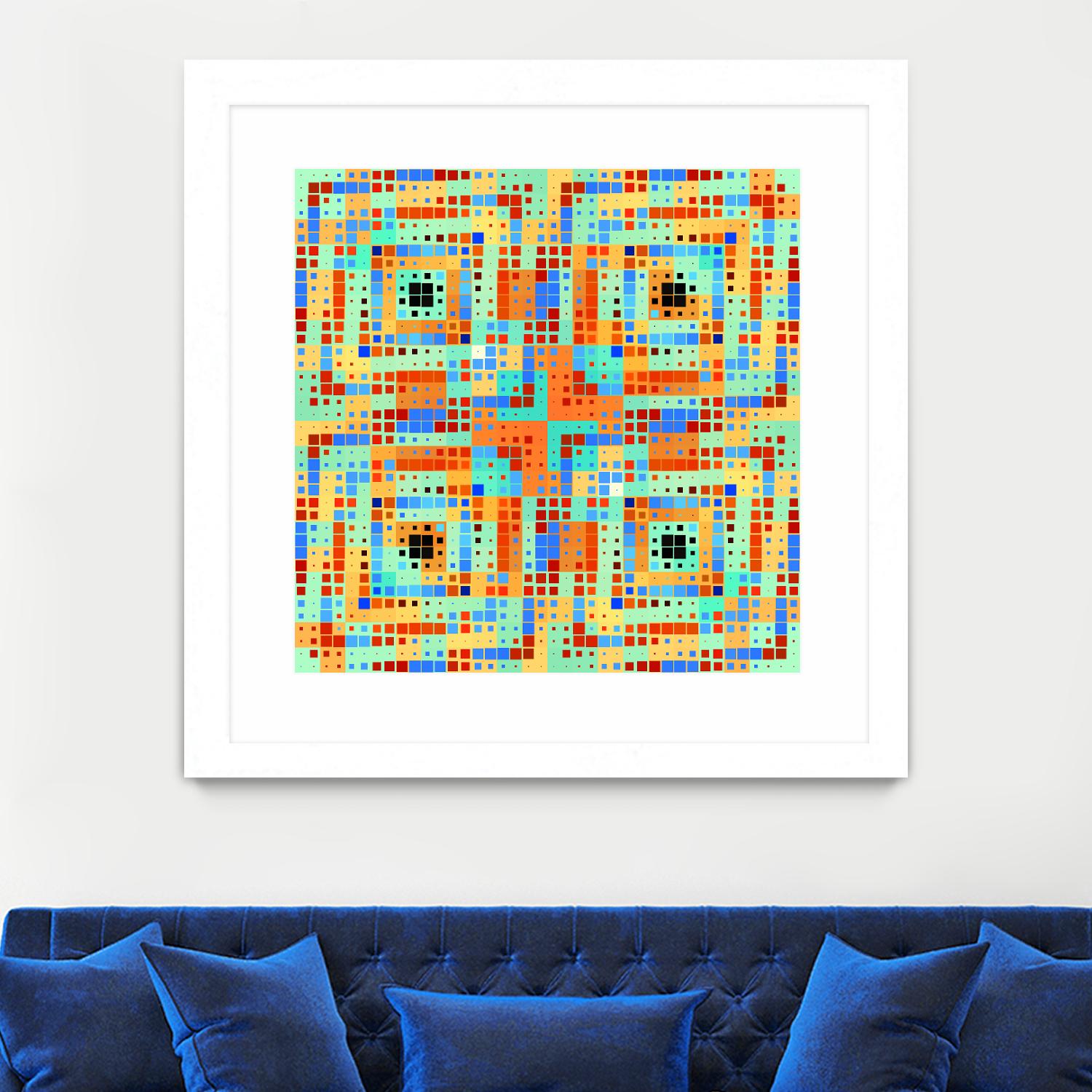 Pi_Dot_Pi_4_1_1 by Xosé Salgado on GIANT ART - orange abstract
