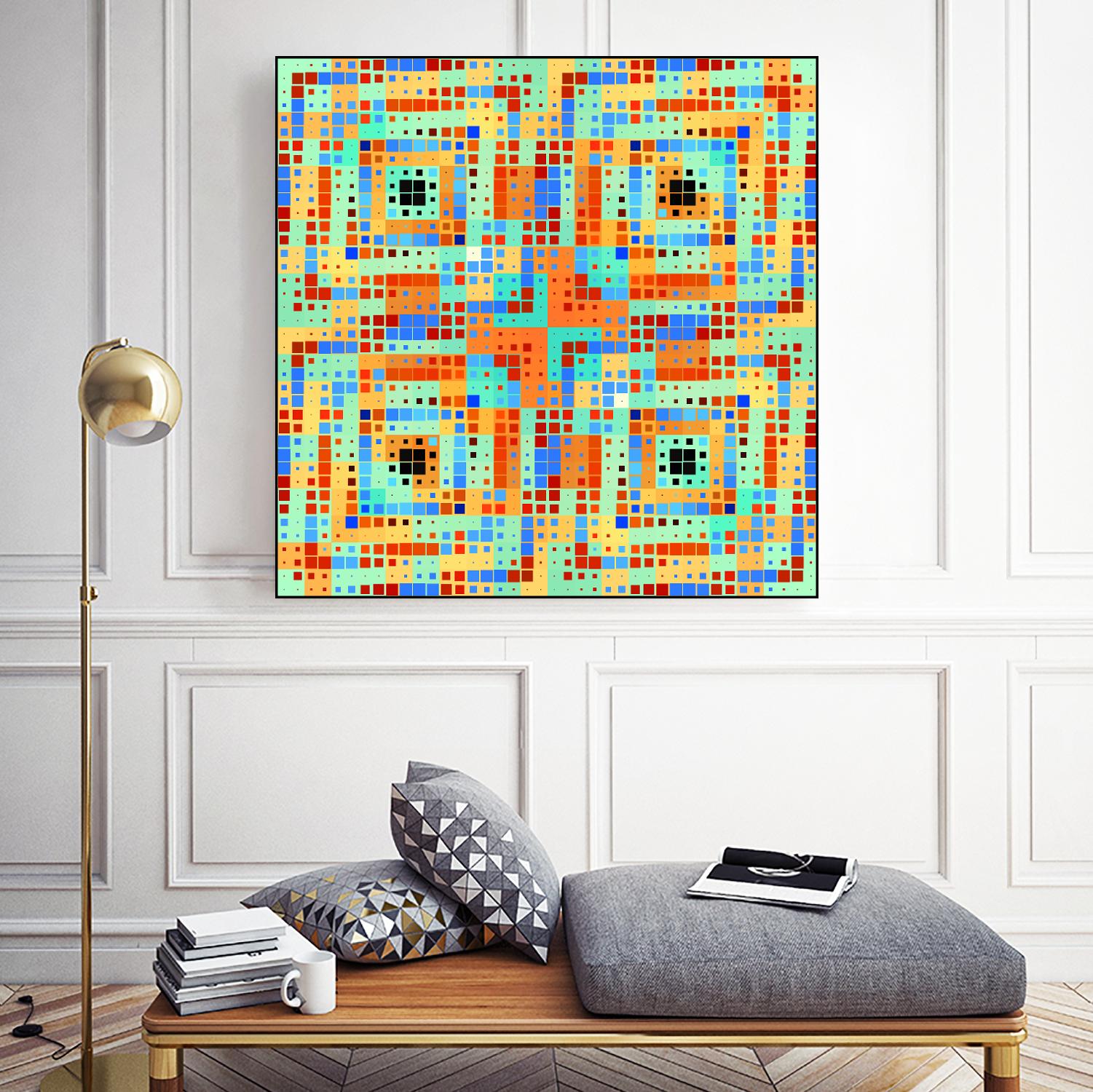 Pi_Dot_Pi_4_1_1 by Xosé Salgado on GIANT ART - orange abstract
