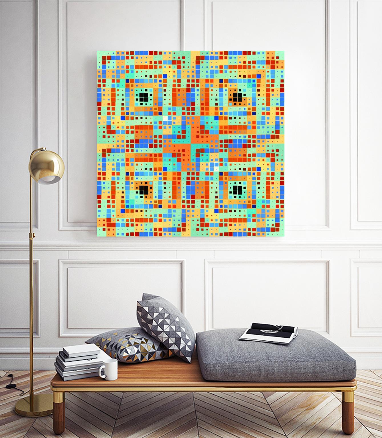 Pi_Dot_Pi_4_1_1 by Xosé Salgado on GIANT ART - orange digital vibration