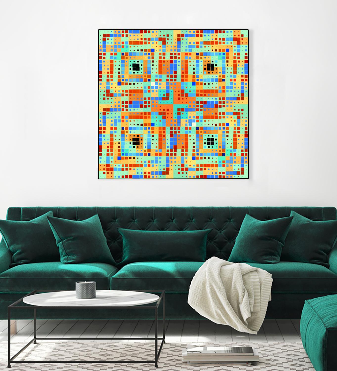 Pi_Dot_Pi_4_1_1 by Xosé Salgado on GIANT ART - orange abstract