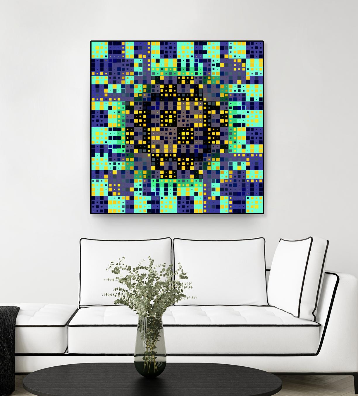 Pi_Dot_Pi_4_1_8 by Xosé Salgado on GIANT ART - yellow abstract
