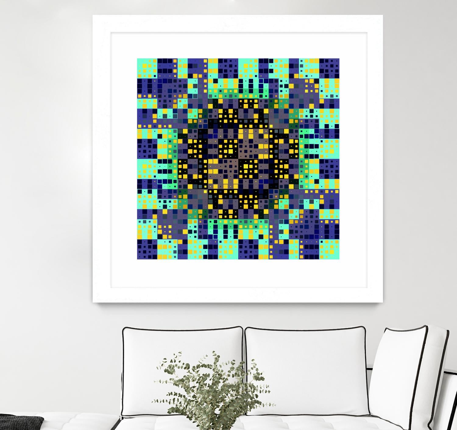 Pi_Dot_Pi_4_1_8 by Xosé Salgado on GIANT ART - yellow abstract