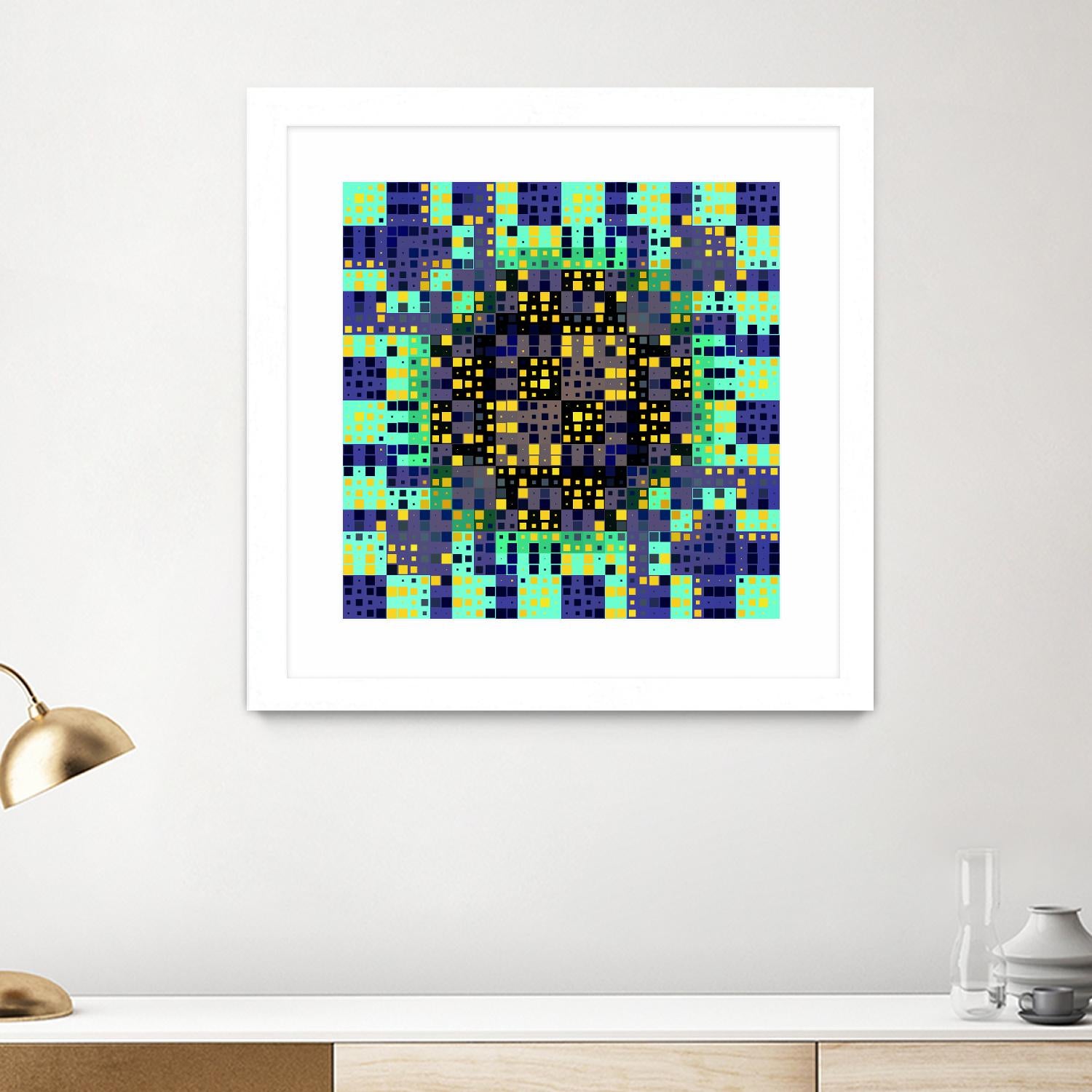Pi_Dot_Pi_4_1_8 by Xosé Salgado on GIANT ART - yellow abstract