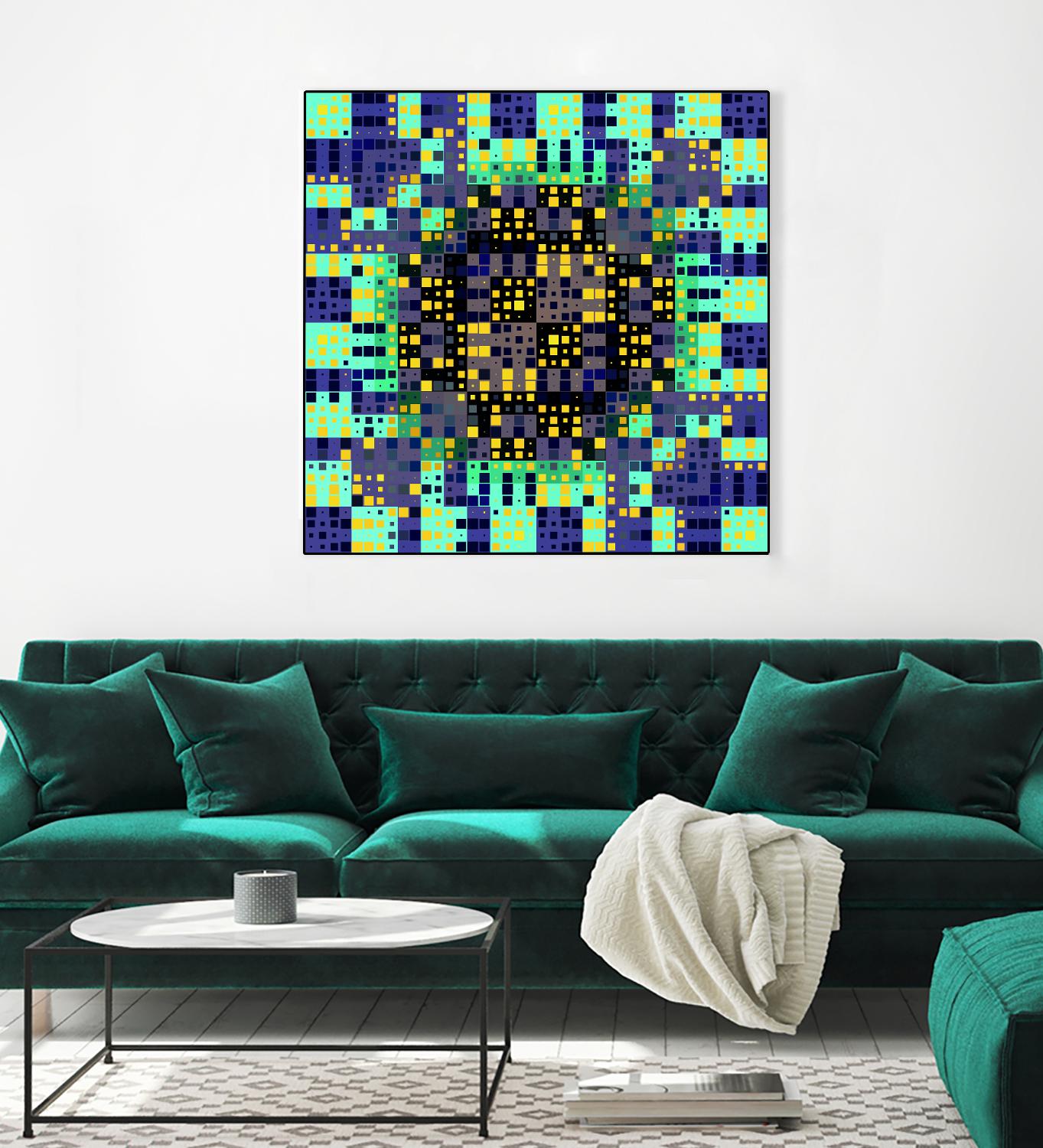 Pi_Dot_Pi_4_1_8 by Xosé Salgado on GIANT ART - yellow abstract