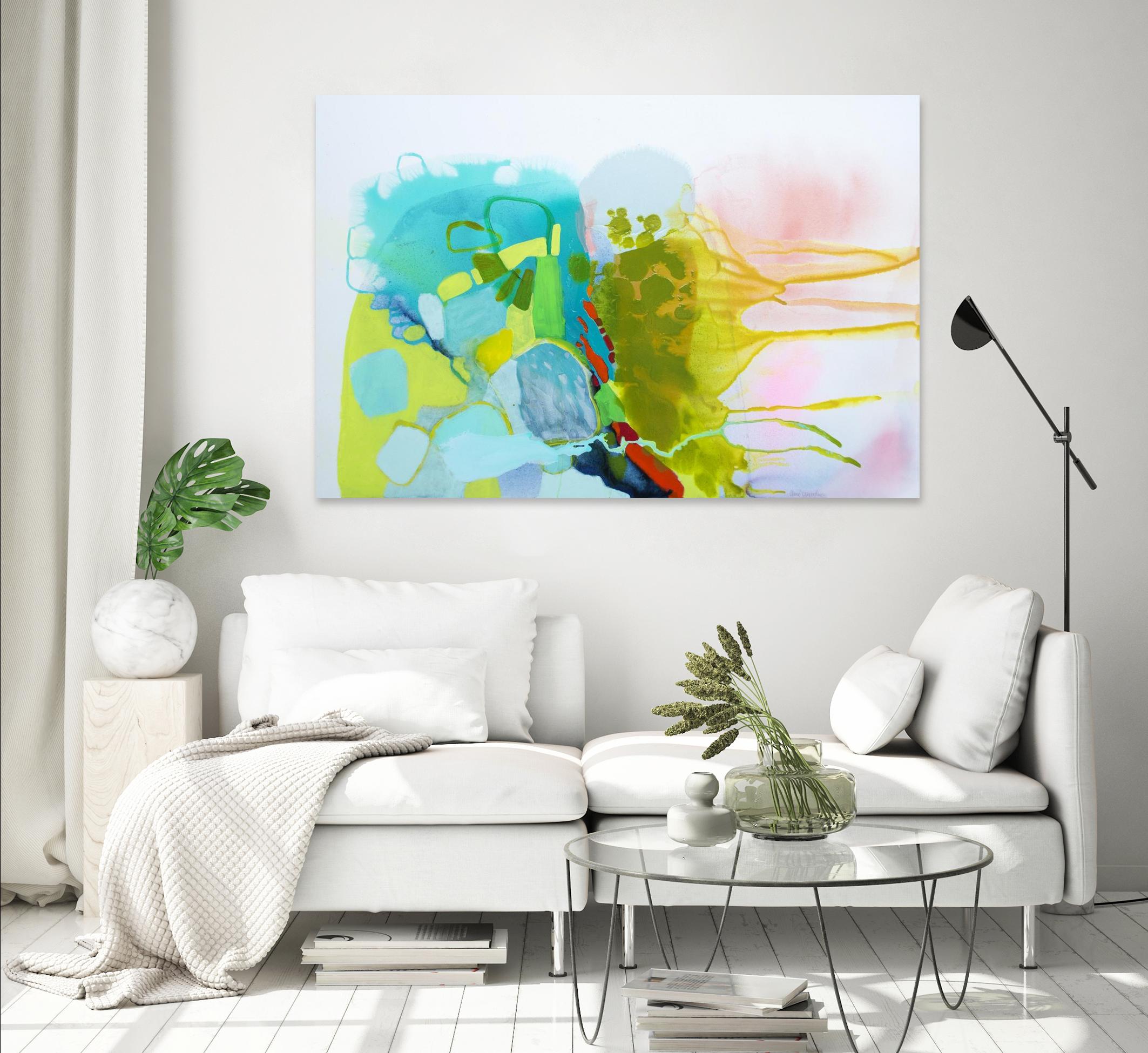 Find me comfort by Claire Desjardins on GIANT ART - pink abstract transparency