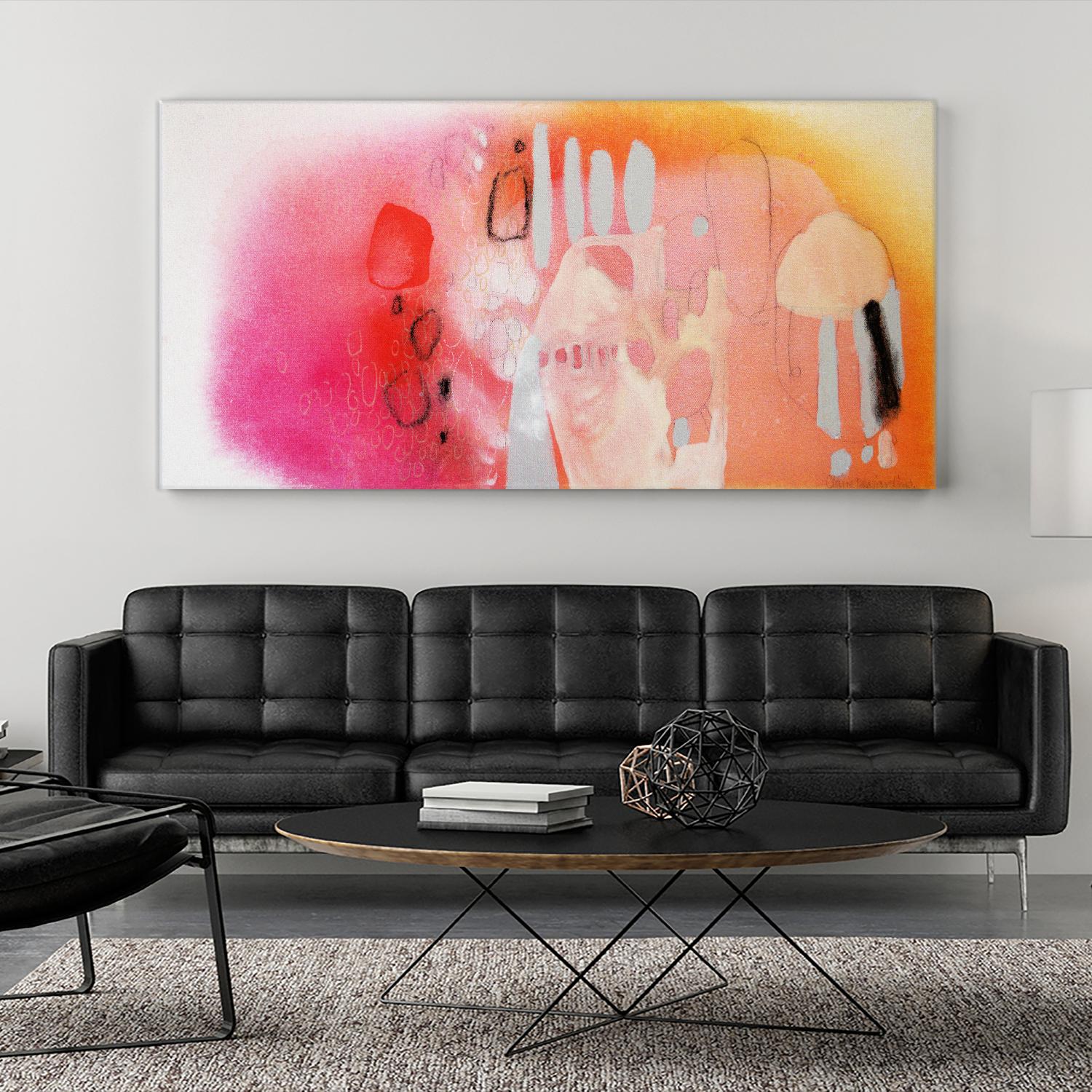Intuition by Claire Desjardins on GIANT ART - orange abstract transparency