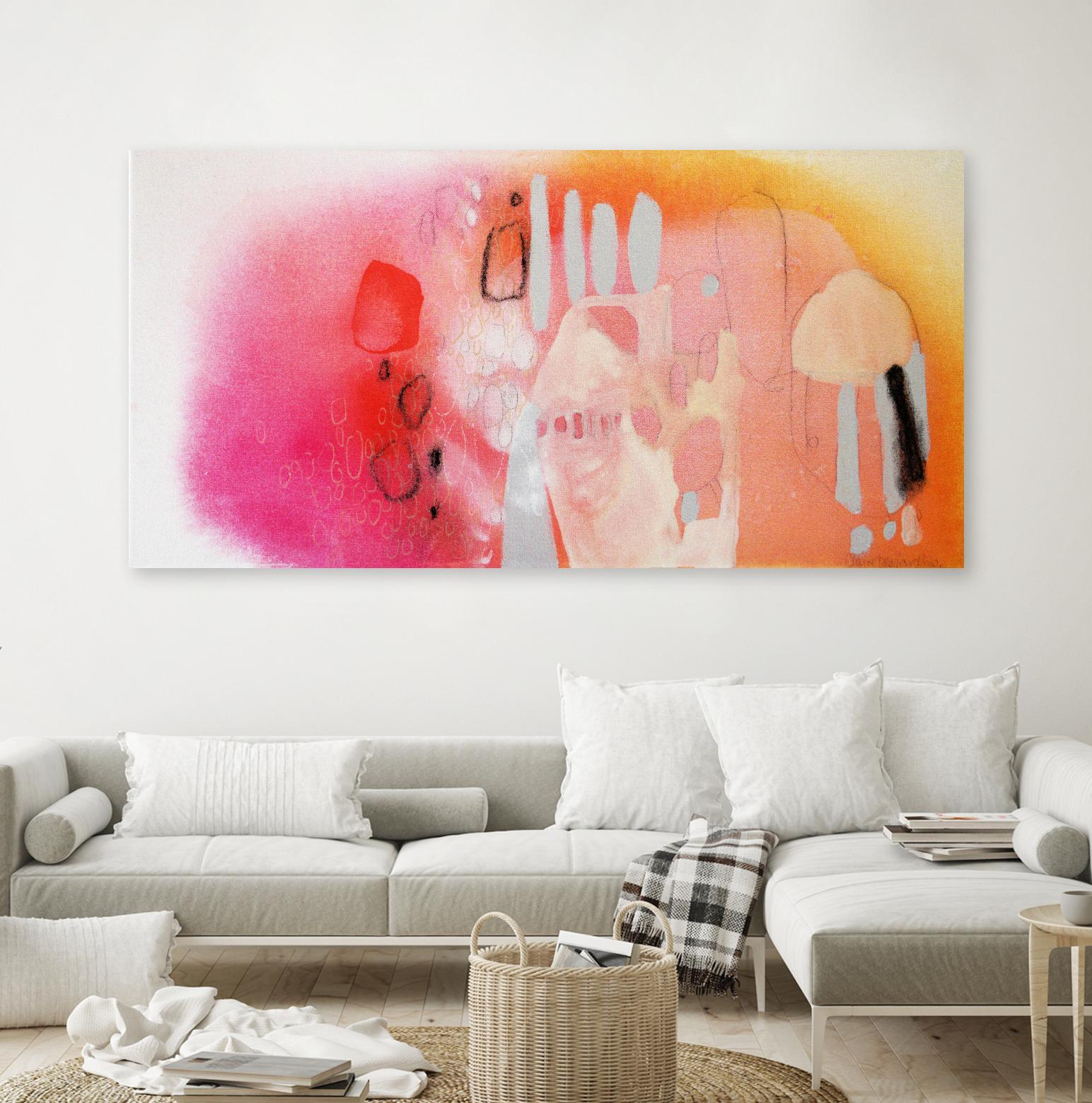 Intuition by Claire Desjardins on GIANT ART - orange abstract transparency