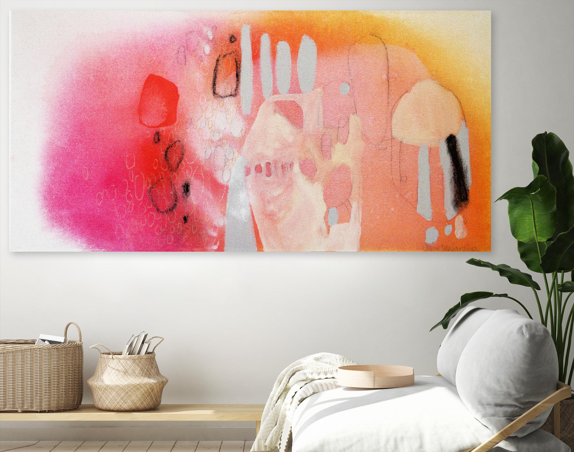 Intuition by Claire Desjardins on GIANT ART - orange abstract transparency