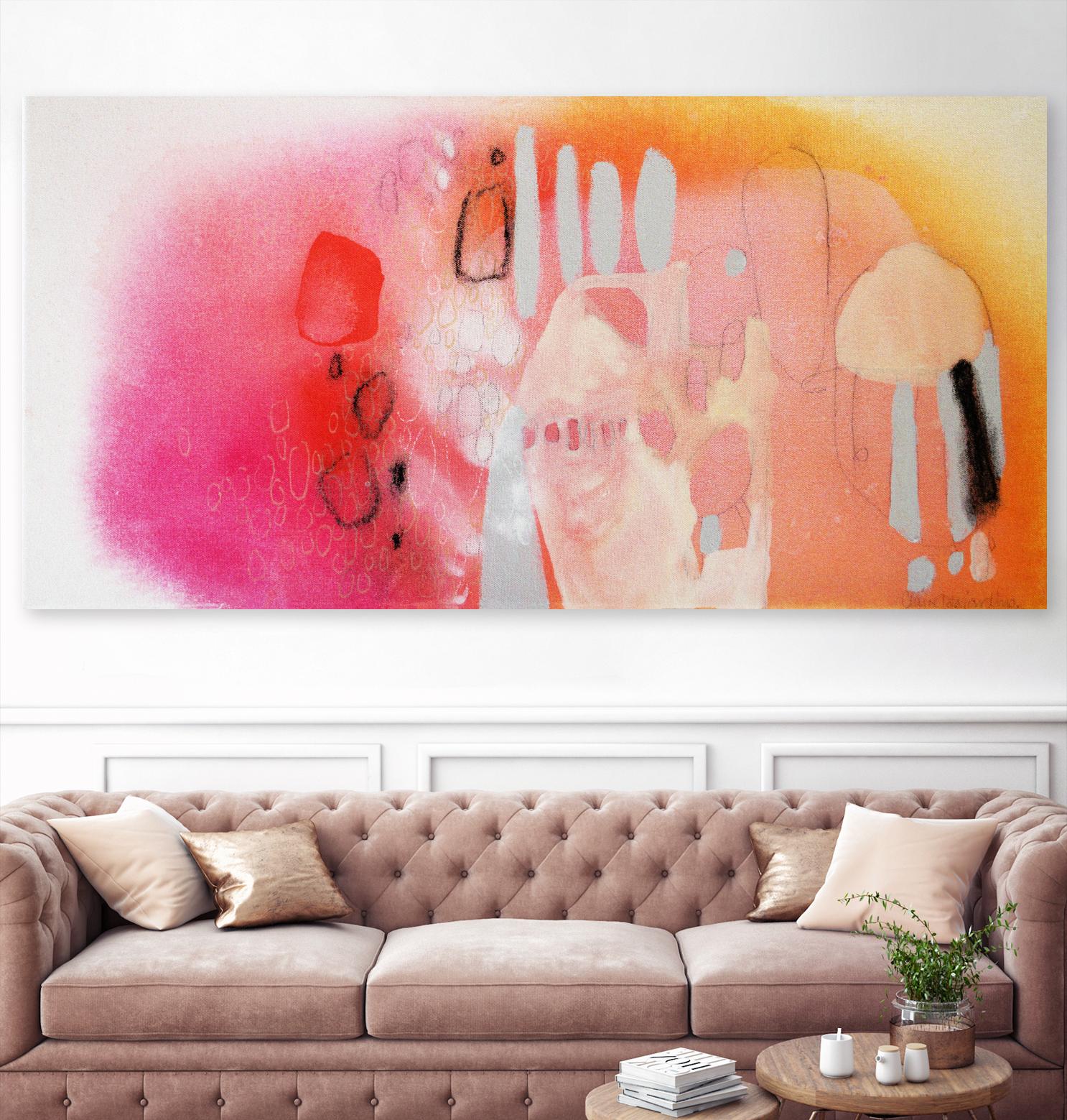 Intuition by Claire Desjardins on GIANT ART - orange abstract transparency