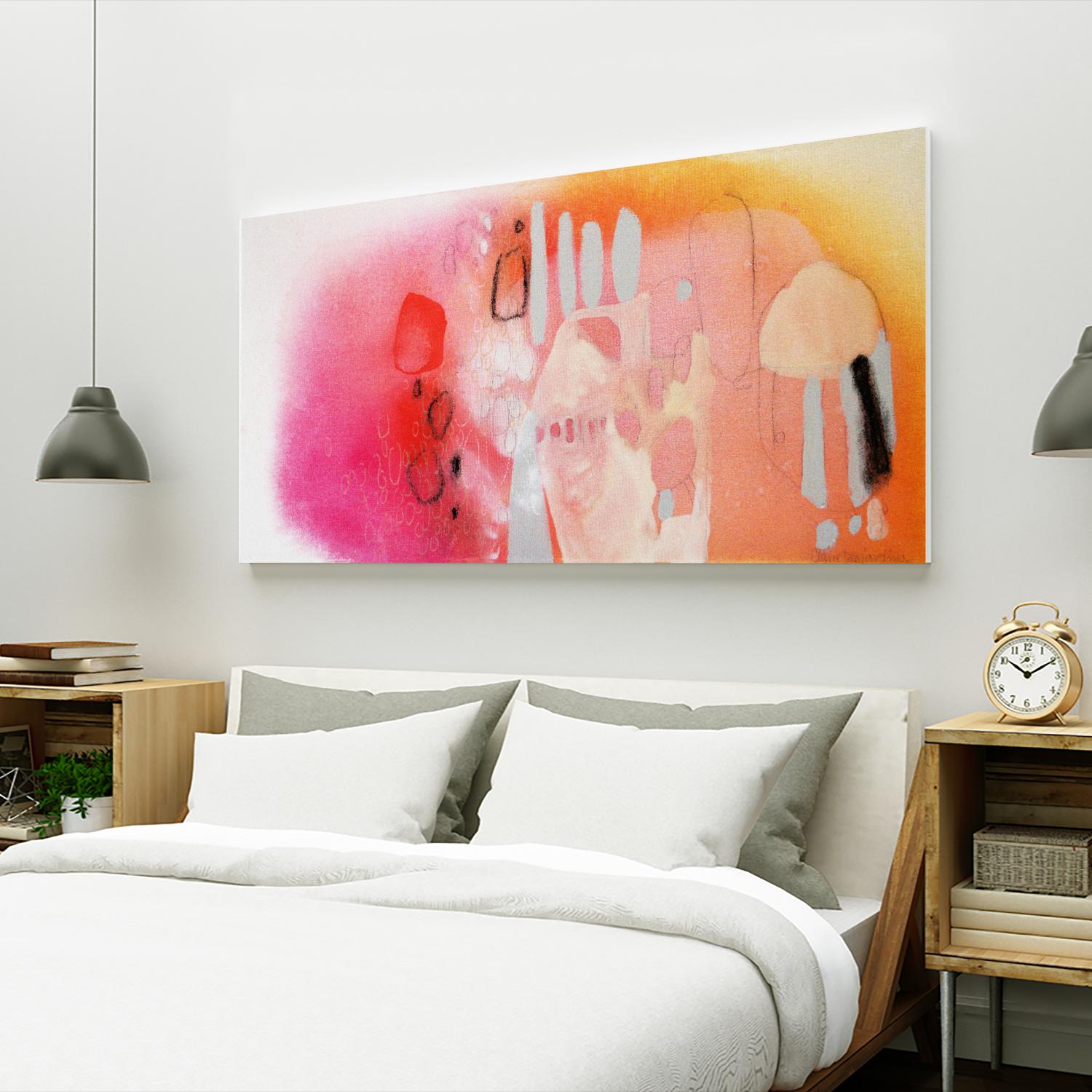 Intuition by Claire Desjardins on GIANT ART - orange abstract transparency