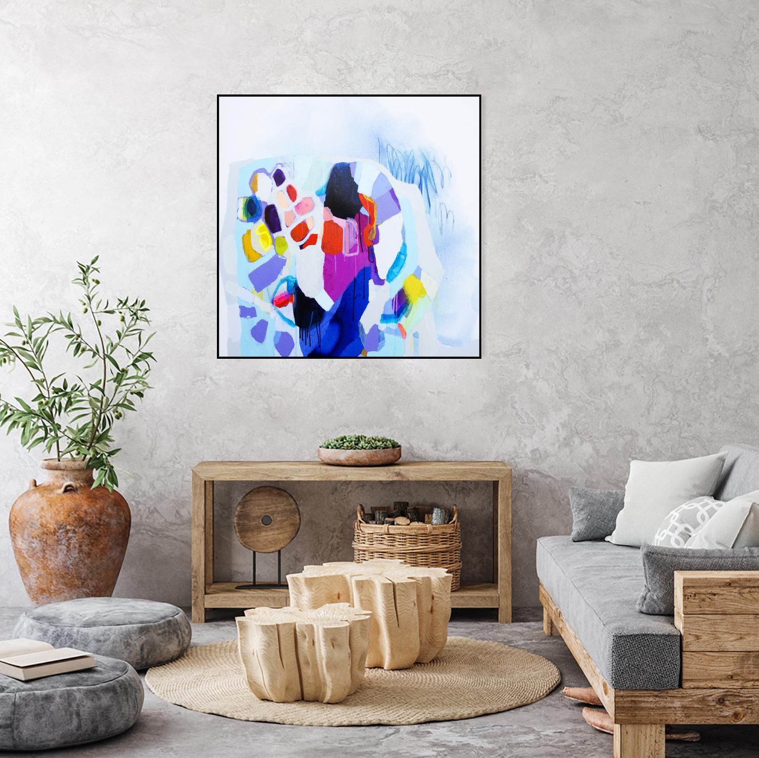 Now that we are we all friends by Claire Desjardins on GIANT ART - blue abstract