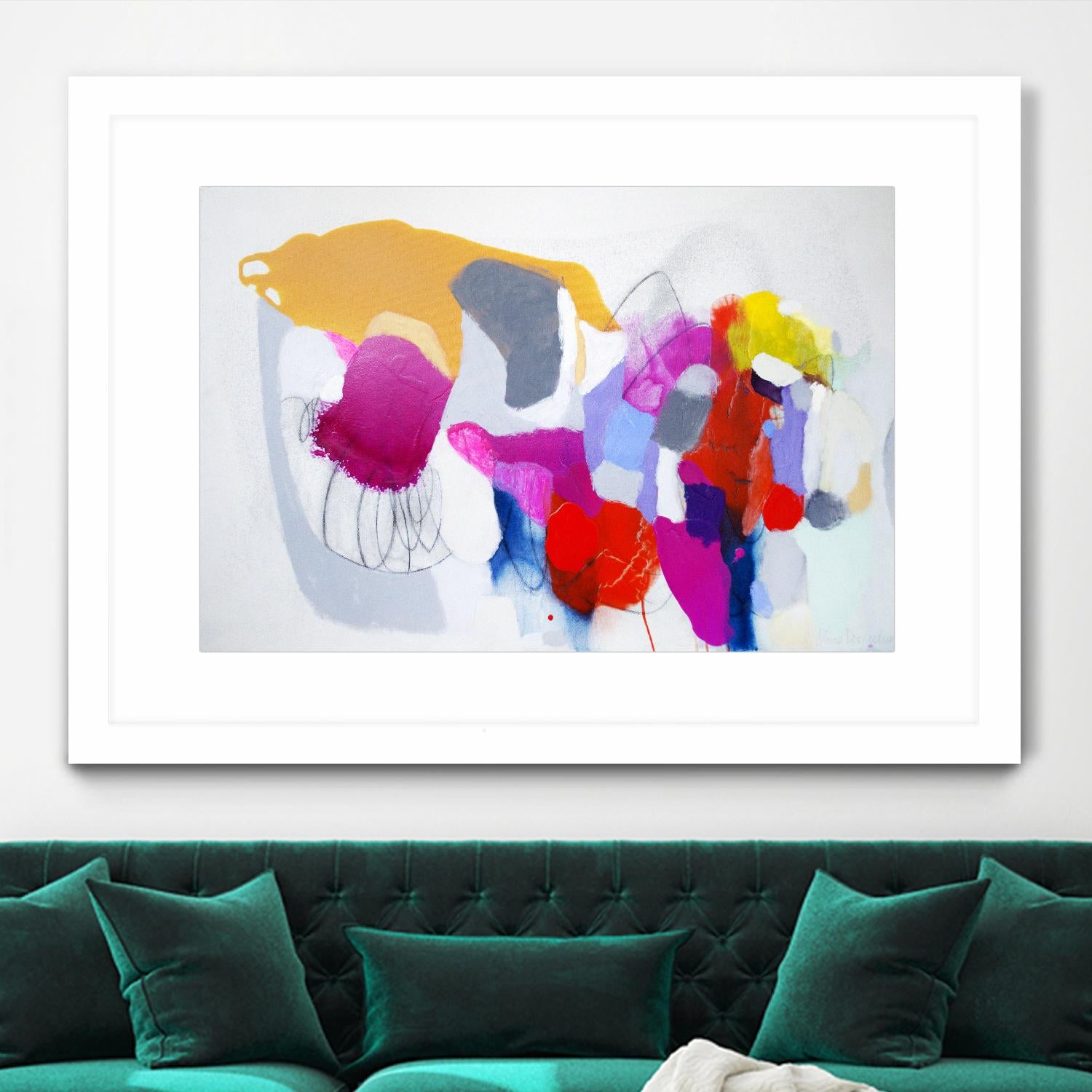 Summer ahead by Claire Desjardins on GIANT ART - red abstract artistes du québec