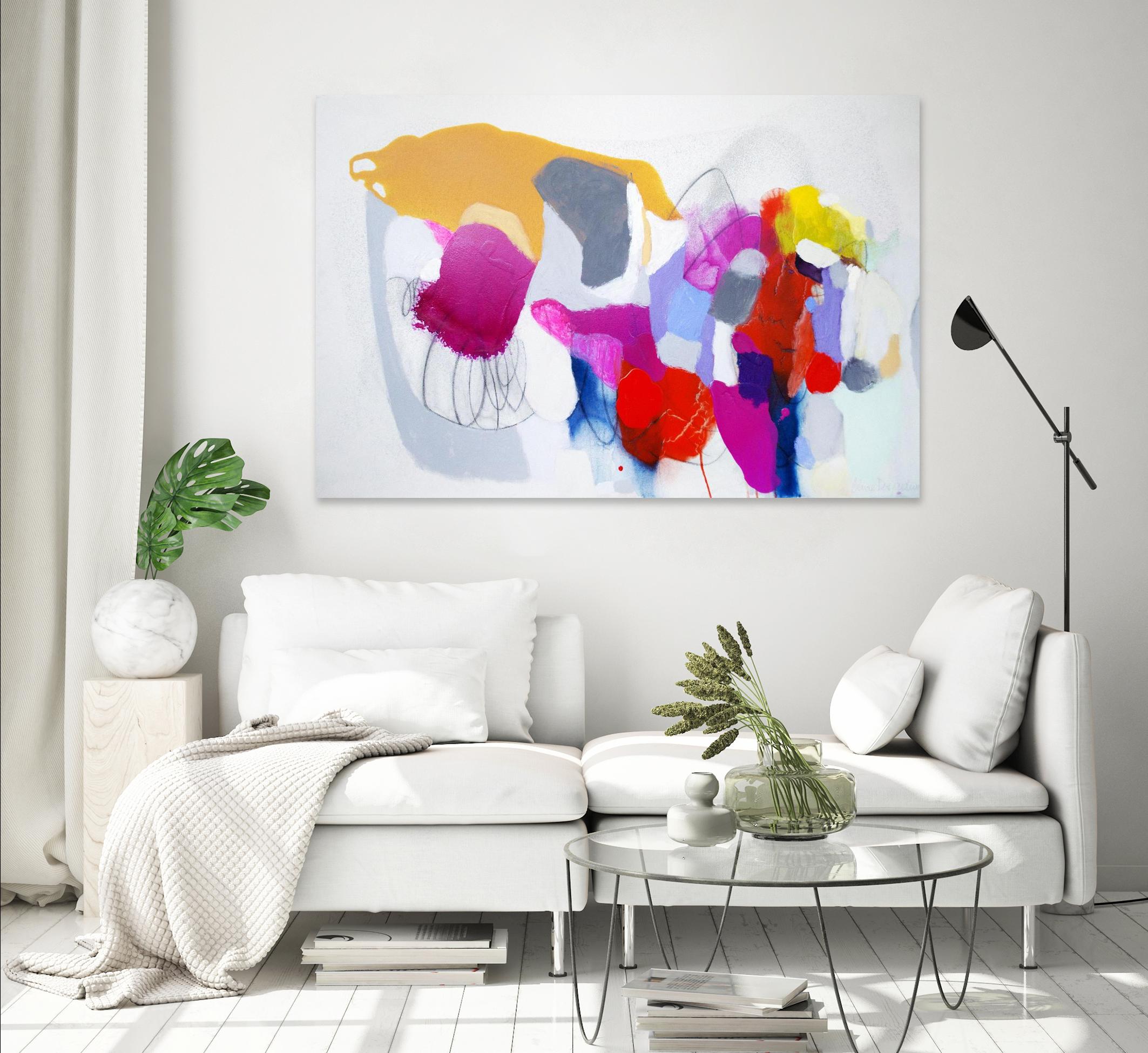 Summer ahead by Claire Desjardins on GIANT ART - red abstract artistes du québec