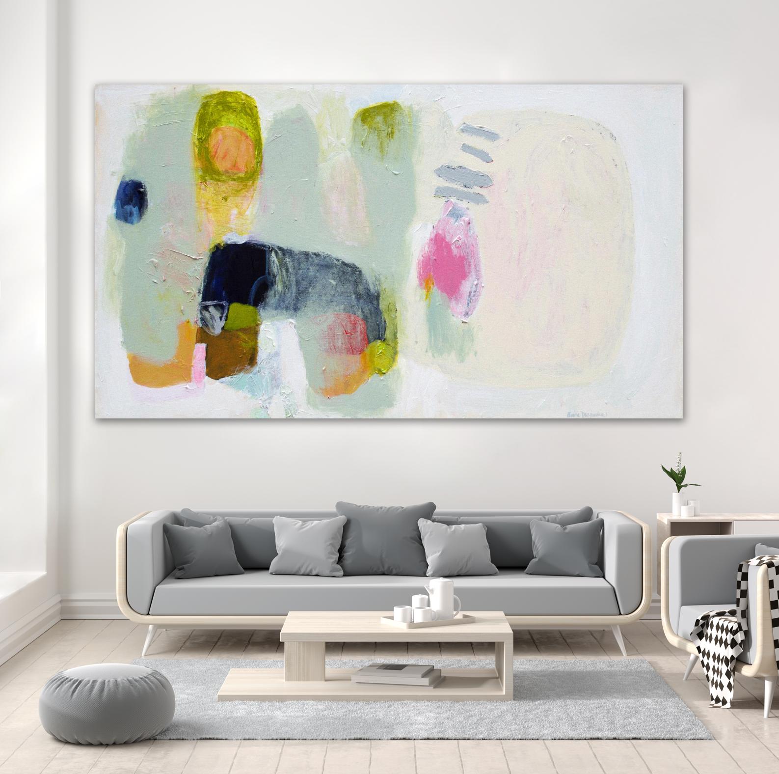 A dog names soup face by Claire Desjardins on GIANT ART - green abstract