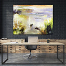 Ondée d'été by Kathleen Cloutier on GIANT ART - gold abstract paysage contemporain