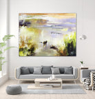 Ondée d'été by Kathleen Cloutier on GIANT ART - gold abstract paysage contemporain