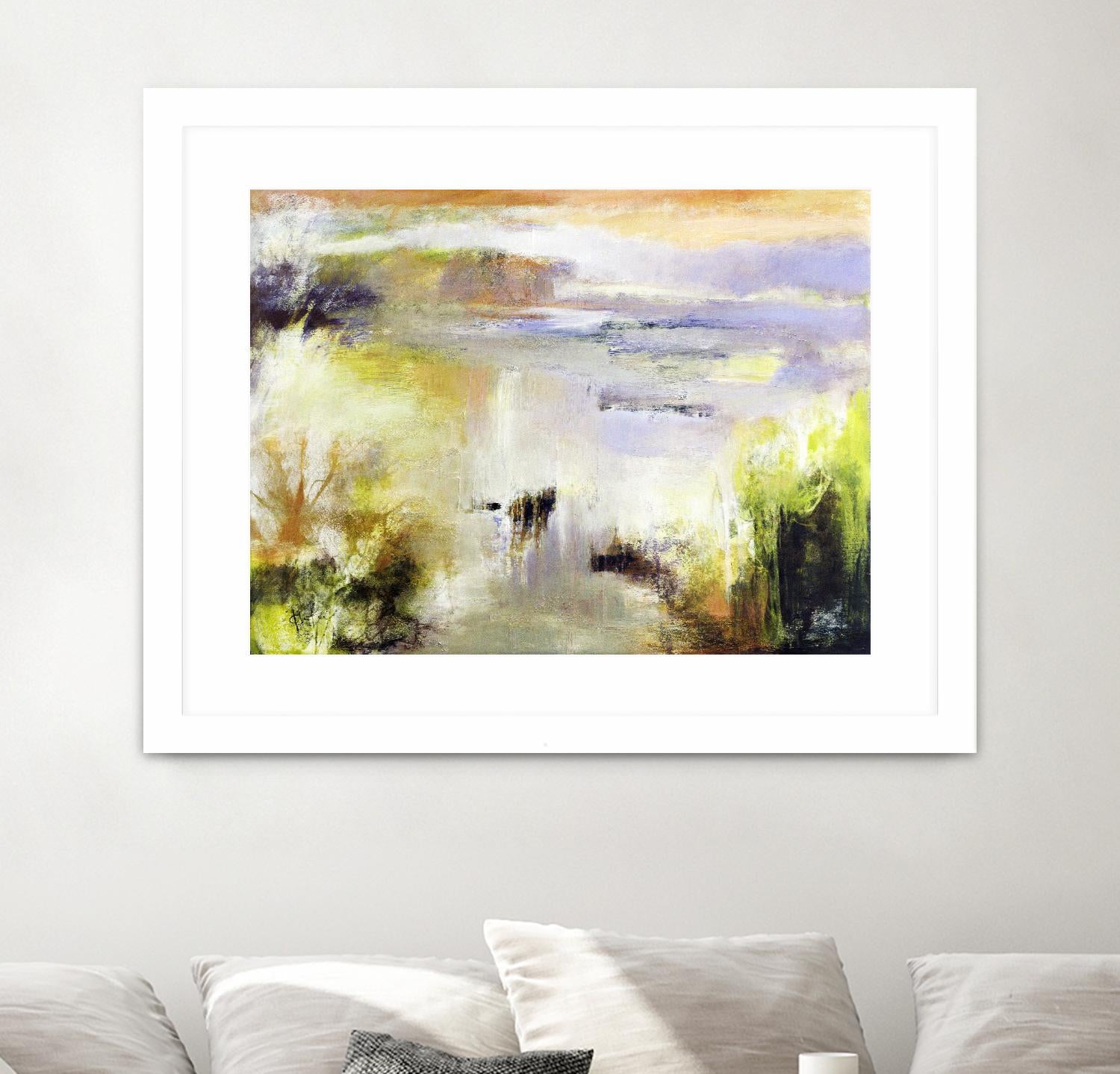 Ondée d'été by Kathleen Cloutier on GIANT ART - gold abstract paysage contemporain