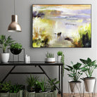 Ondée d'été by Kathleen Cloutier on GIANT ART - gold abstract paysage contemporain