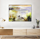 Ondée d'été by Kathleen Cloutier on GIANT ART - gold abstract paysage contemporain