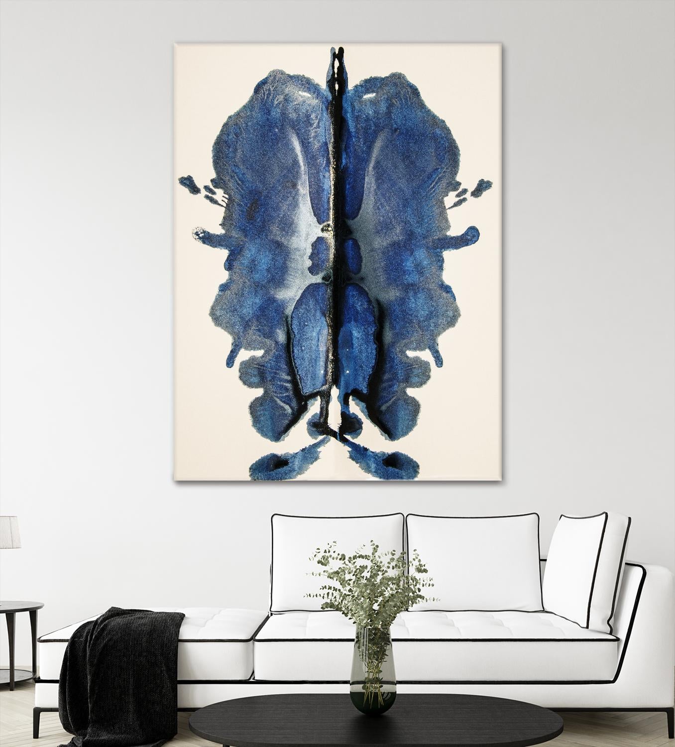 Blue Ink Laos by Daniel Stanford on GIANT ART - blue abstract
