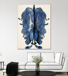 Blue Ink Laos by Daniel Stanford on GIANT ART - blue abstract