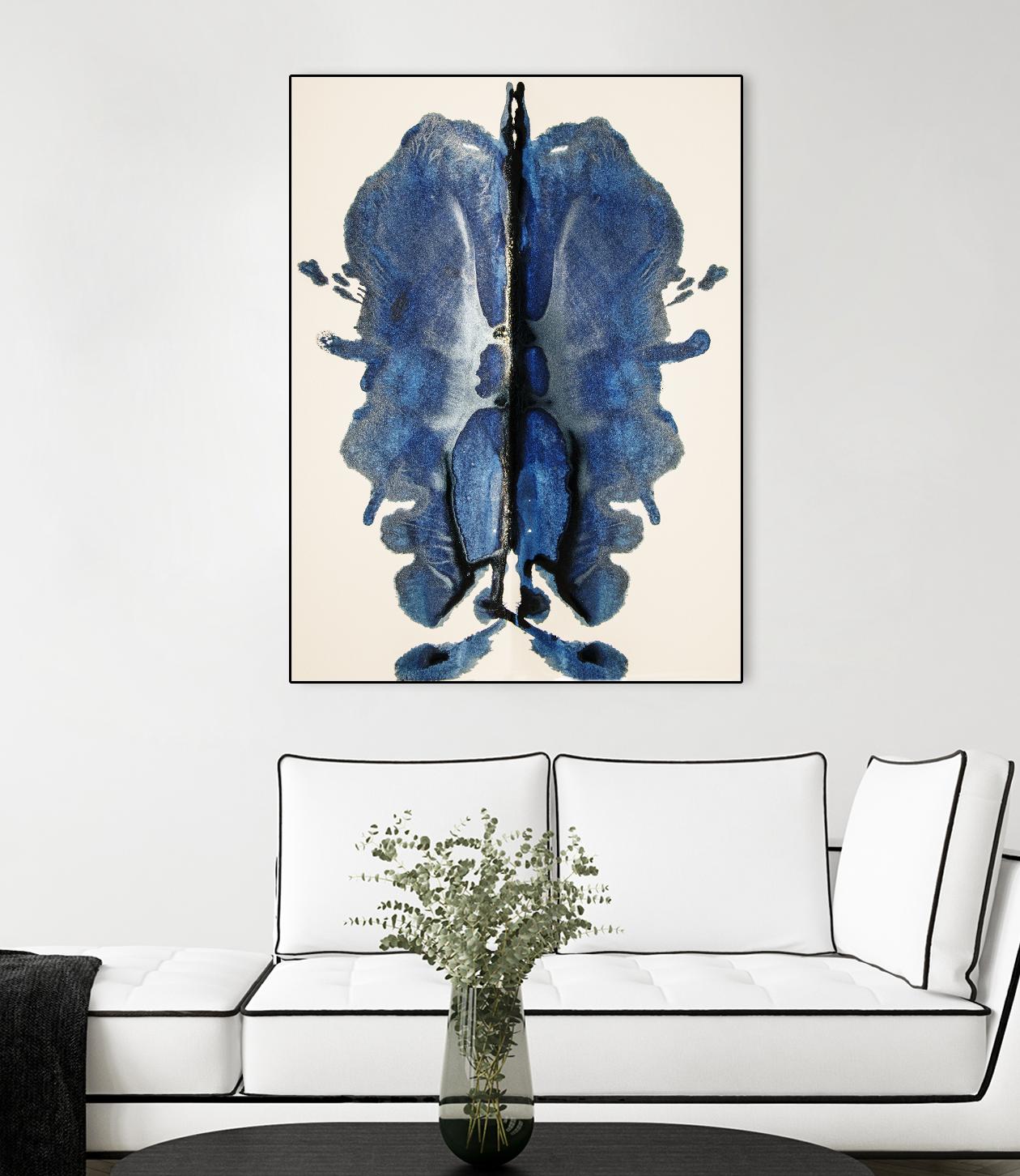 Blue Ink Laos by Daniel Stanford on GIANT ART - blue abstract