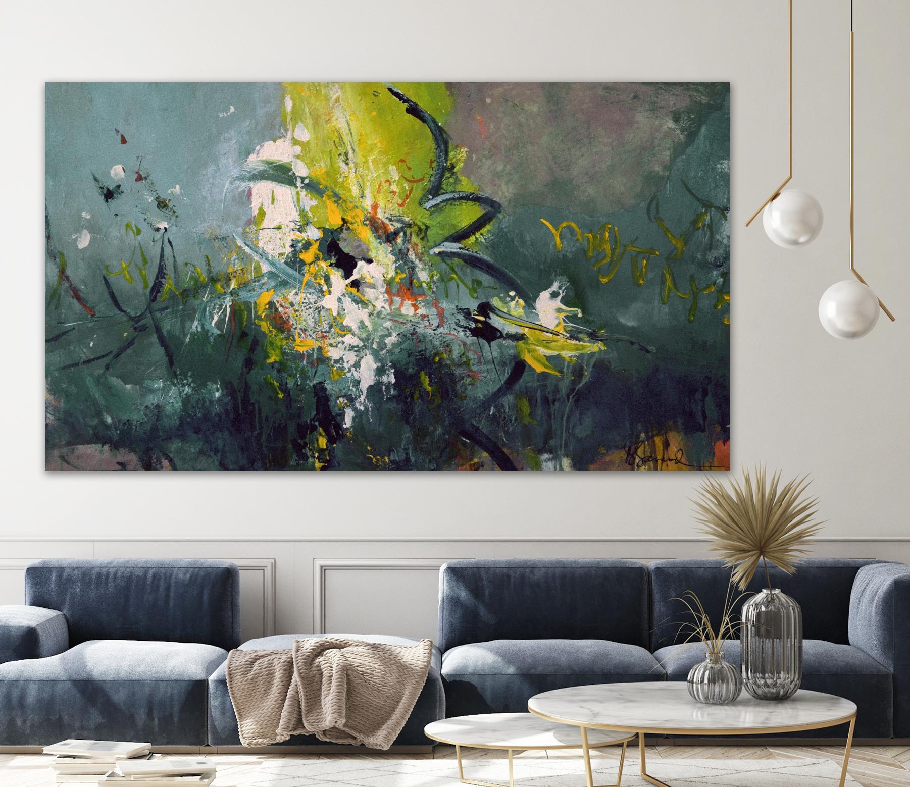 Happy by Doris Savard on GIANT ART - green abstract
