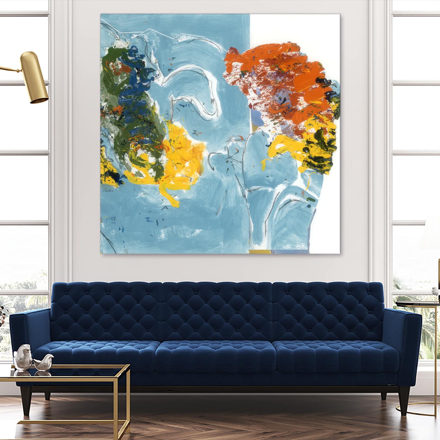 Flower Flow by Diane Lambin on GIANT ART - white abstract