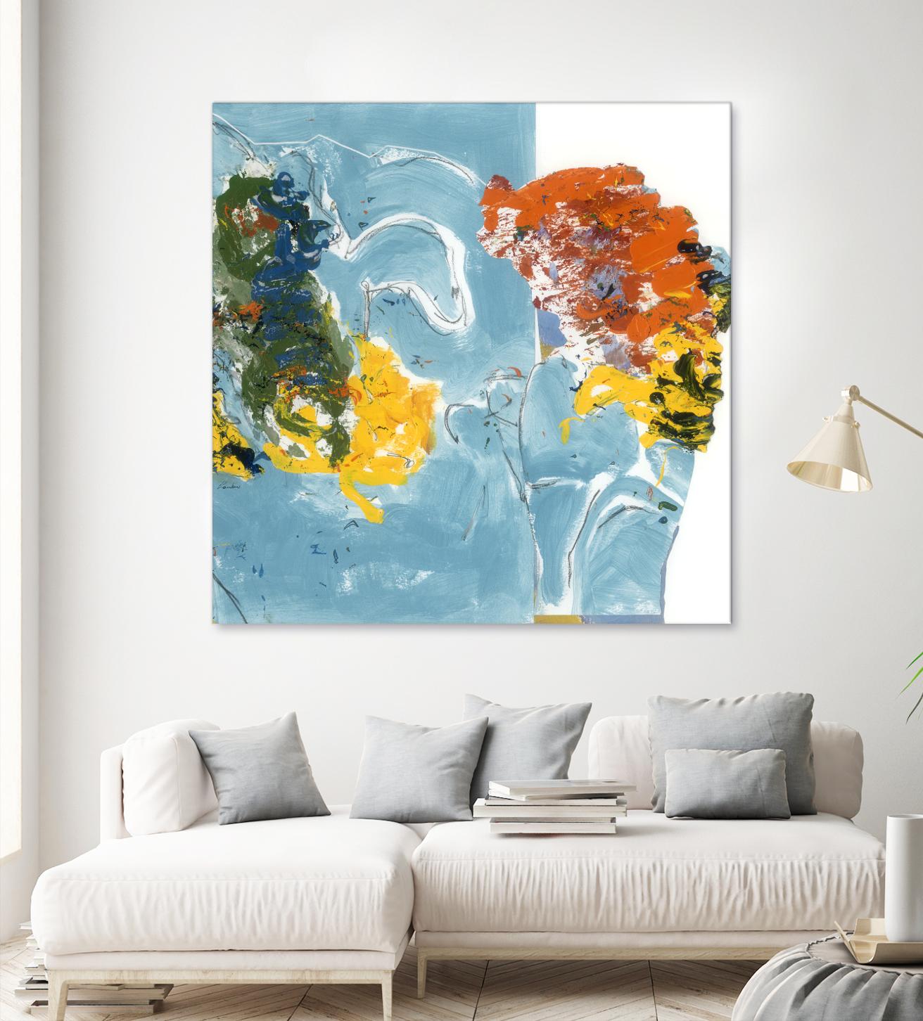 Flower Flow by Diane Lambin on GIANT ART - white abstract